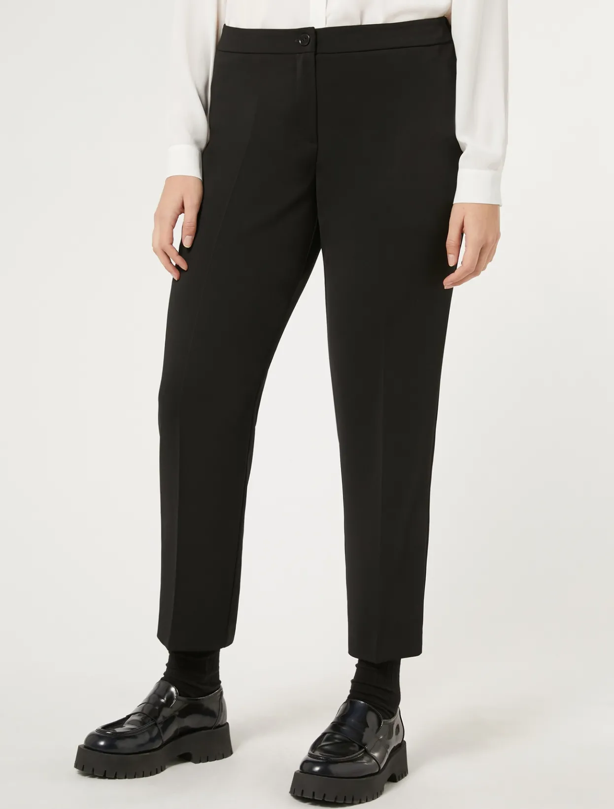 Trousers And Skirts | Trousers & Jeans | Marina Rinaldi Stretch cady trousers BLACK