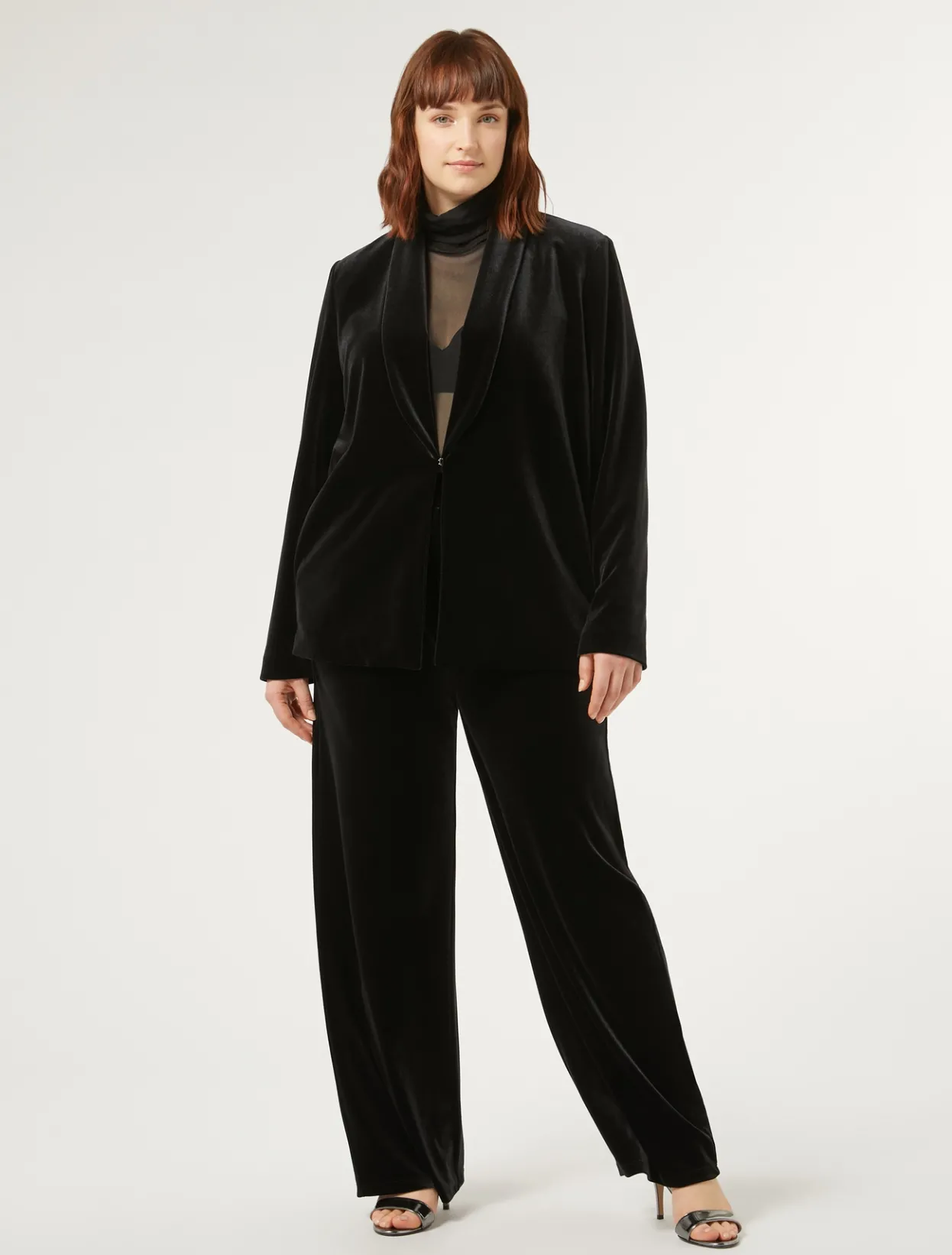 Trousers & Jeans | Trousers & Jeans | Marina Rinaldi Stretch chenille trousers BLACK