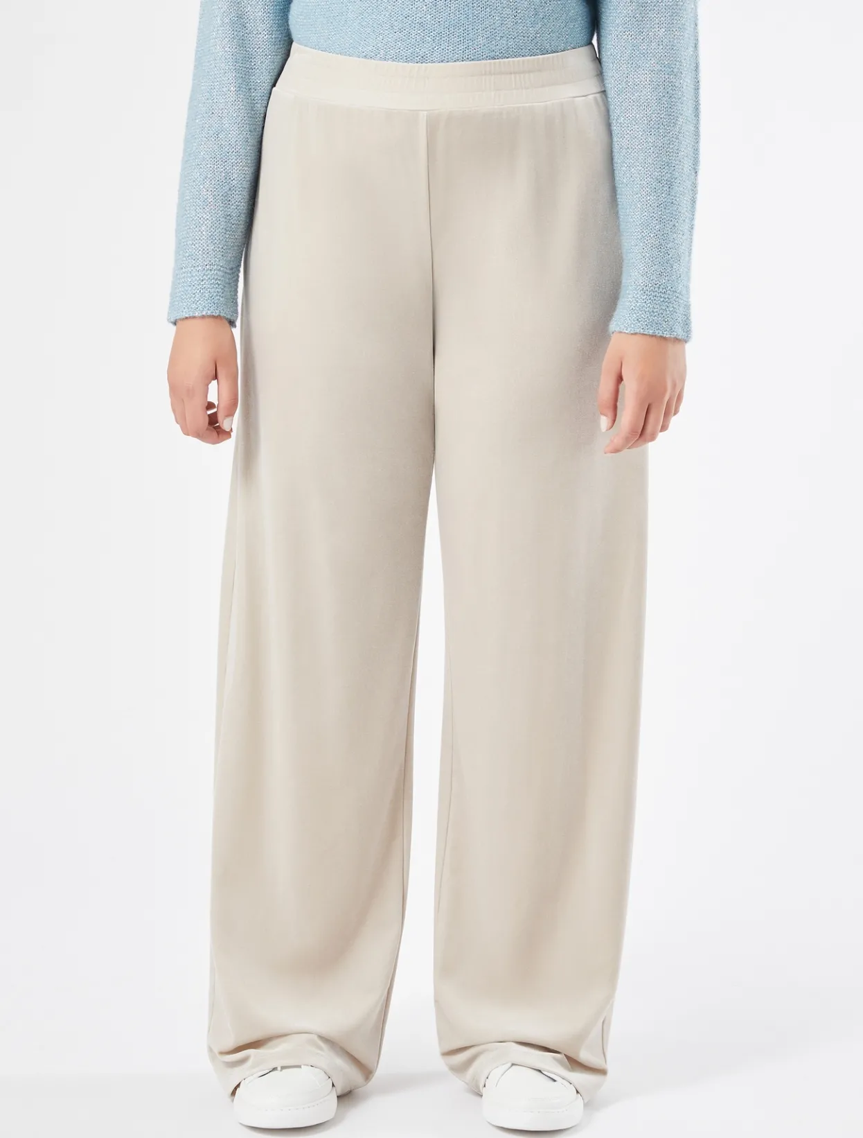 Trousers & Jeans | Trousers & Jeans | Marina Rinaldi Stretch chenille trousers LIGHTGREY