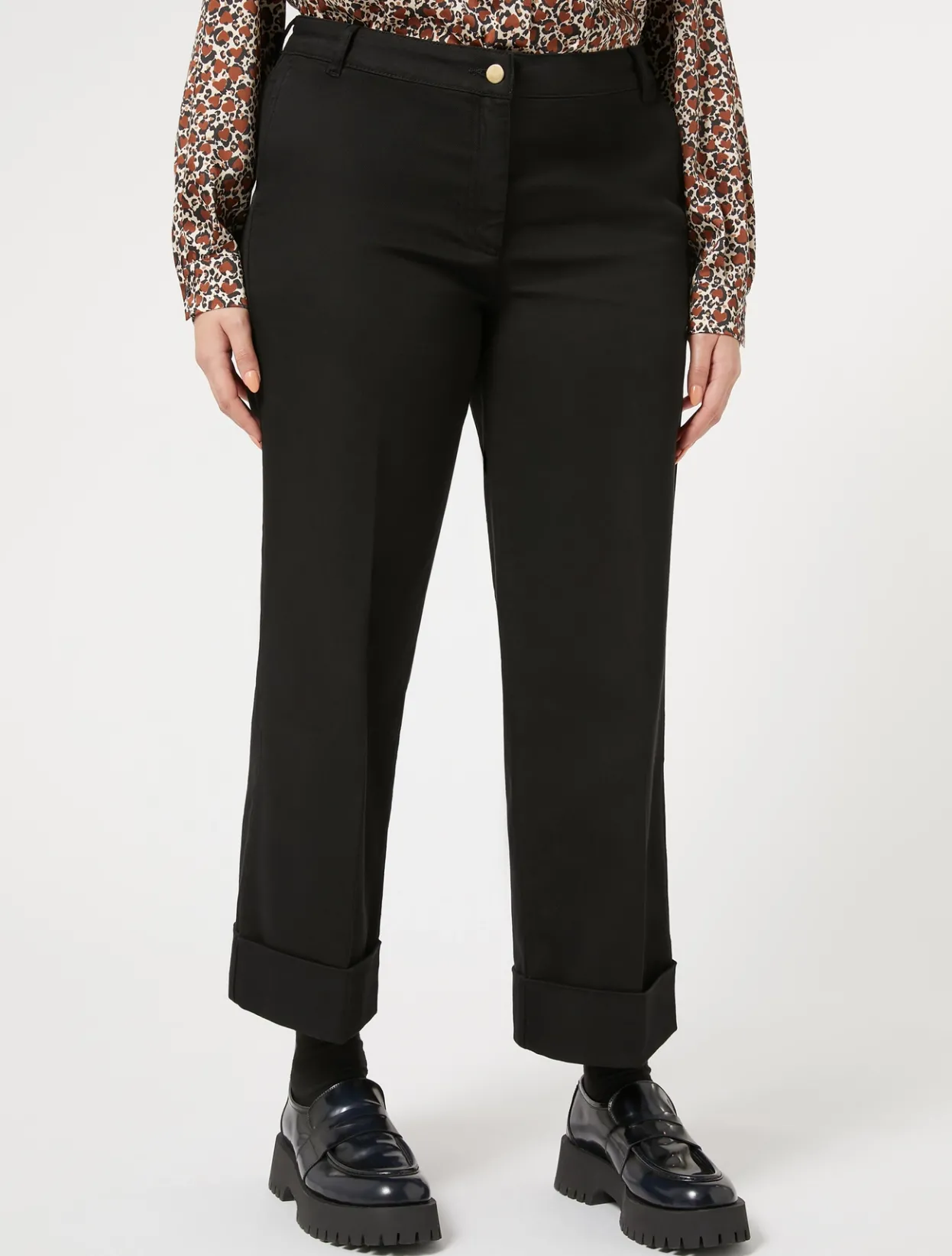 Trousers & Jeans | Trousers & Jeans | Marina Rinaldi Stretch cotton bull denim jeans BLACK