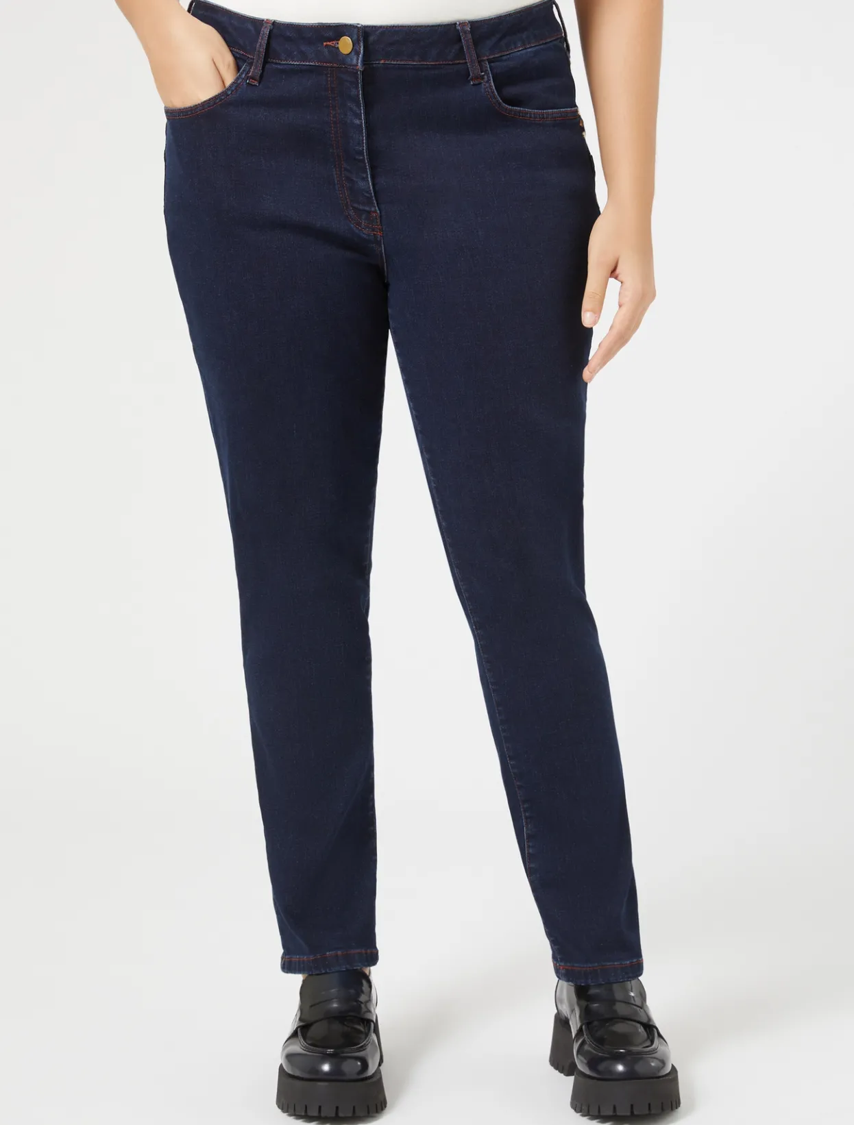 Trousers & Jeans | Trousers & Jeans | Marina Rinaldi Stretch cotton denim jeans BLUEJEANS