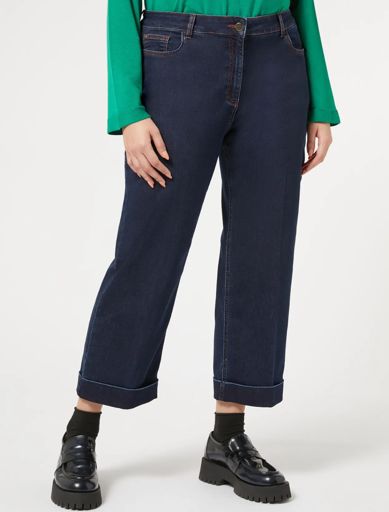 Trousers & Jeans | Trousers & Jeans | Marina Rinaldi Stretch cotton denim jeans BLUEJEANS