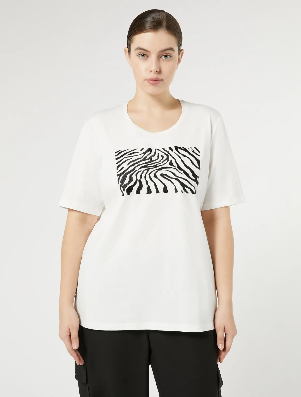 Tops & T-Shirts | Tops & T-Shirts | Marina Rinaldi Stretch cotton jersey T-shirt WHITE