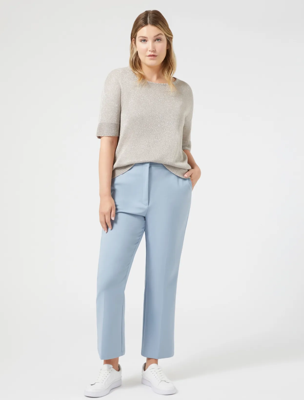 Trousers & Jeans | Trousers & Jeans | Marina Rinaldi Stretch cotton-blend trousers AVIO