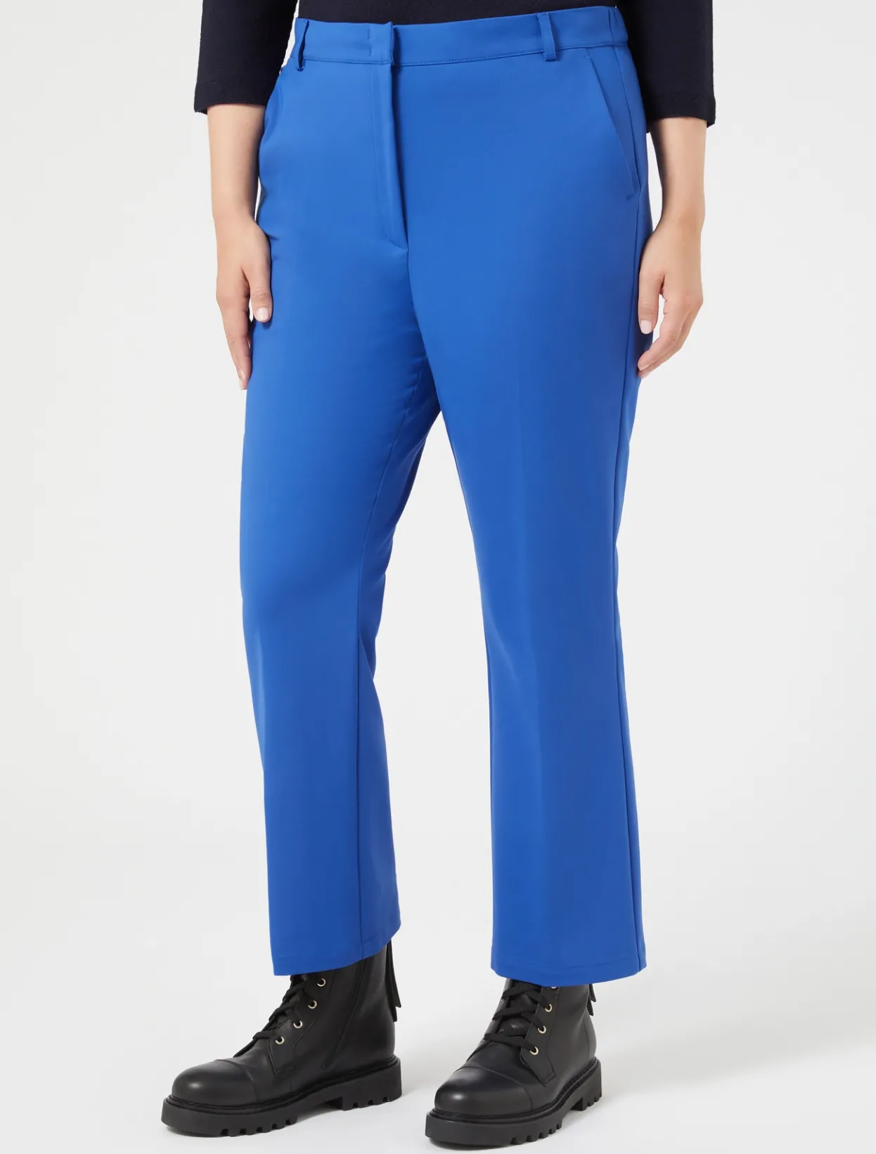 Trousers & Jeans | Trousers & Jeans | Marina Rinaldi Stretch cotton-blend trousers CHINABLUE