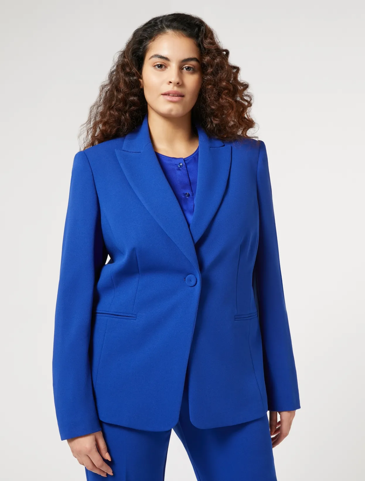 Jacket & Blazers | Jacket & Blazers | Marina Rinaldi Stretch jersey blazer CORNFLOWERBLUE