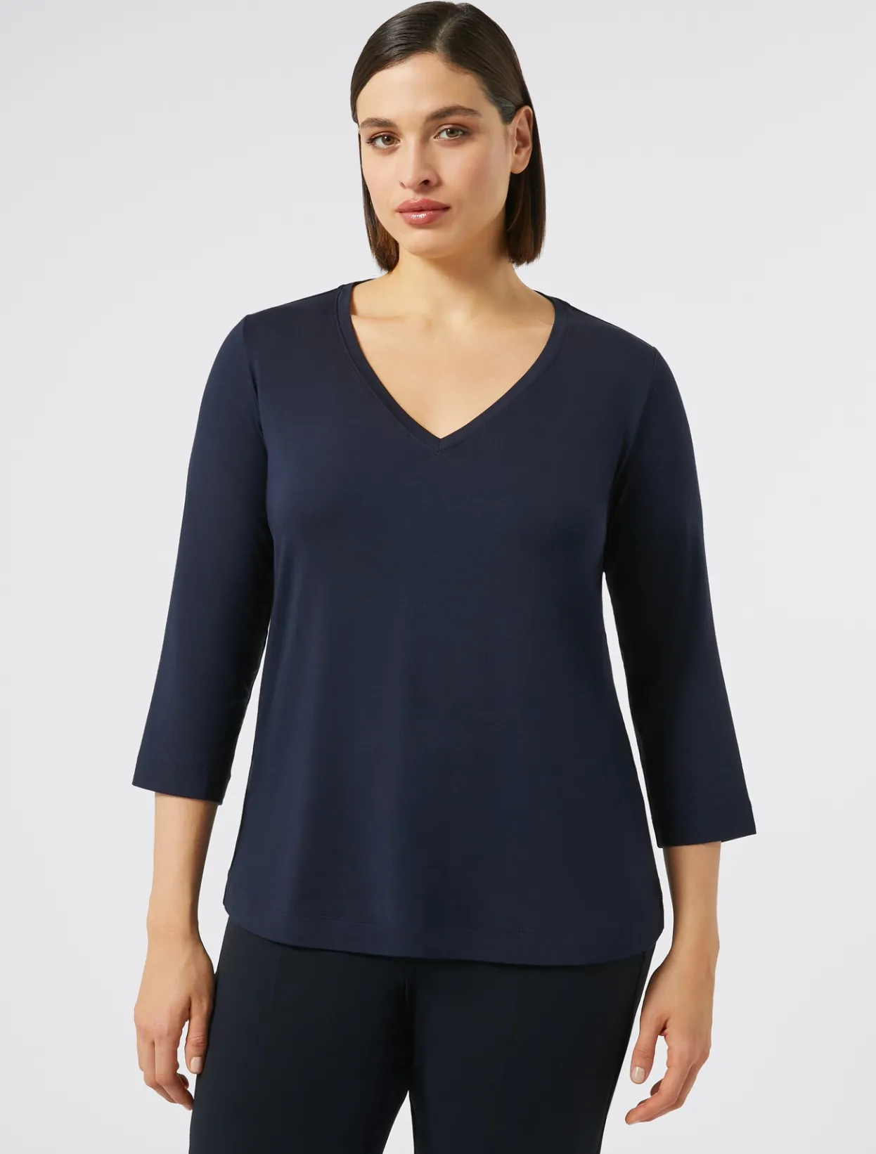 Tops & T-Shirts | Tops & T-Shirts | Marina Rinaldi Stretch jersey T-shirt MIDNIGHTBLUE