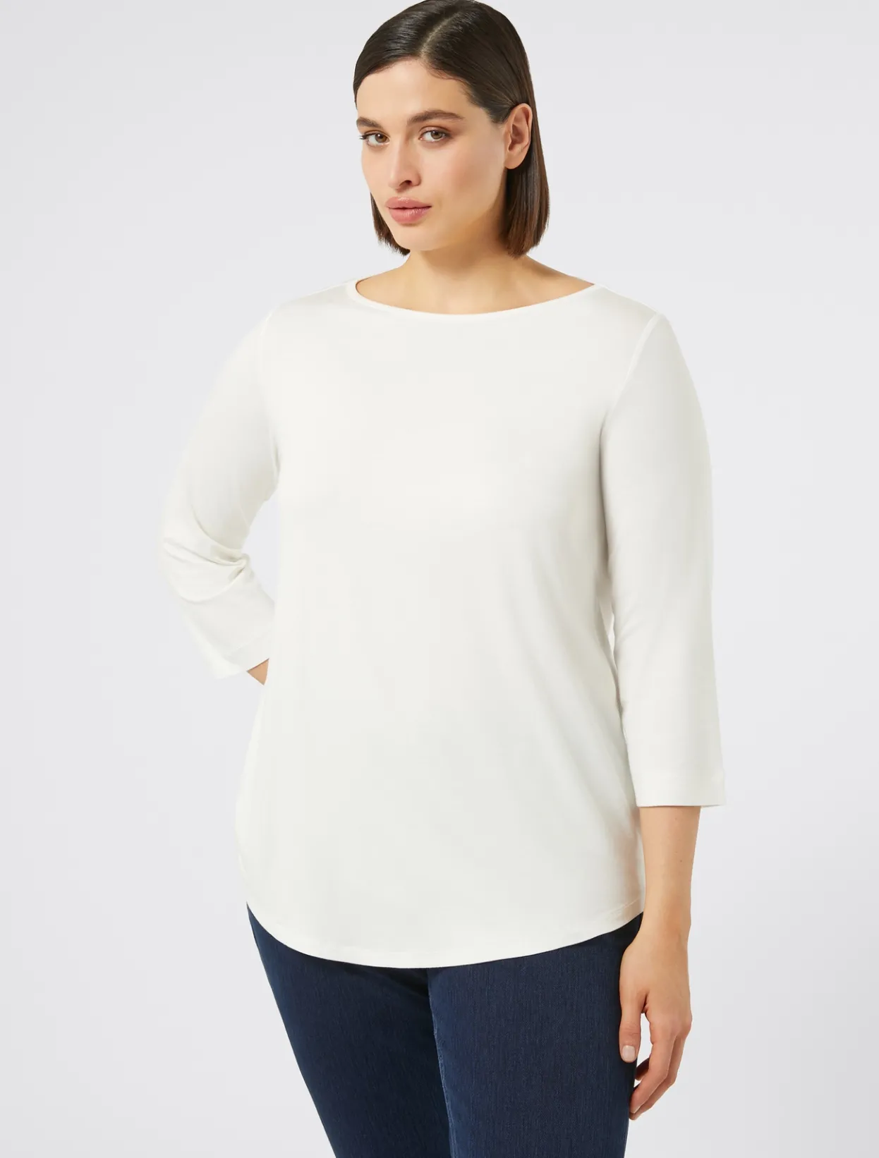 Tops & T-Shirts | Tops & T-Shirts | Marina Rinaldi Stretch jersey T-shirt IVORY