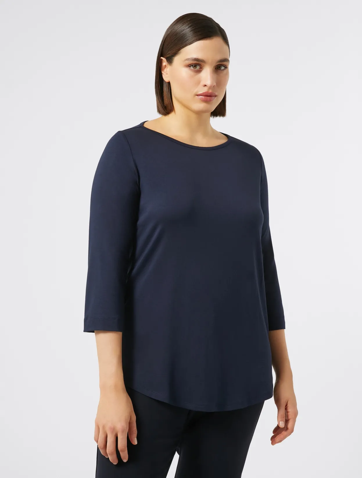 Tops & T-Shirts | Tops & T-Shirts | Marina Rinaldi Stretch jersey T-shirt MIDNIGHTBLUE