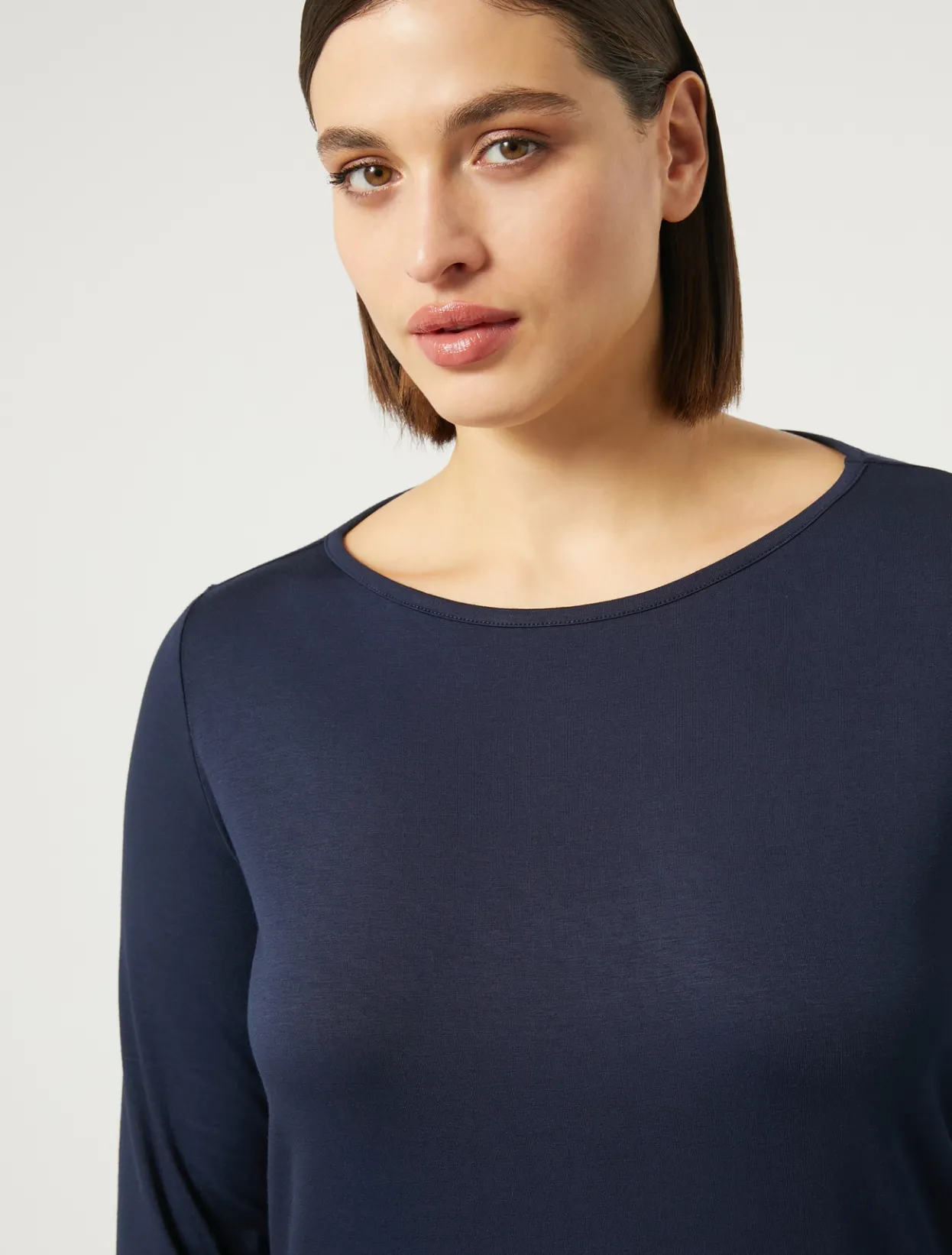 Tops & T-Shirts | Tops & T-Shirts | Marina Rinaldi Stretch jersey T-shirt MIDNIGHTBLUE