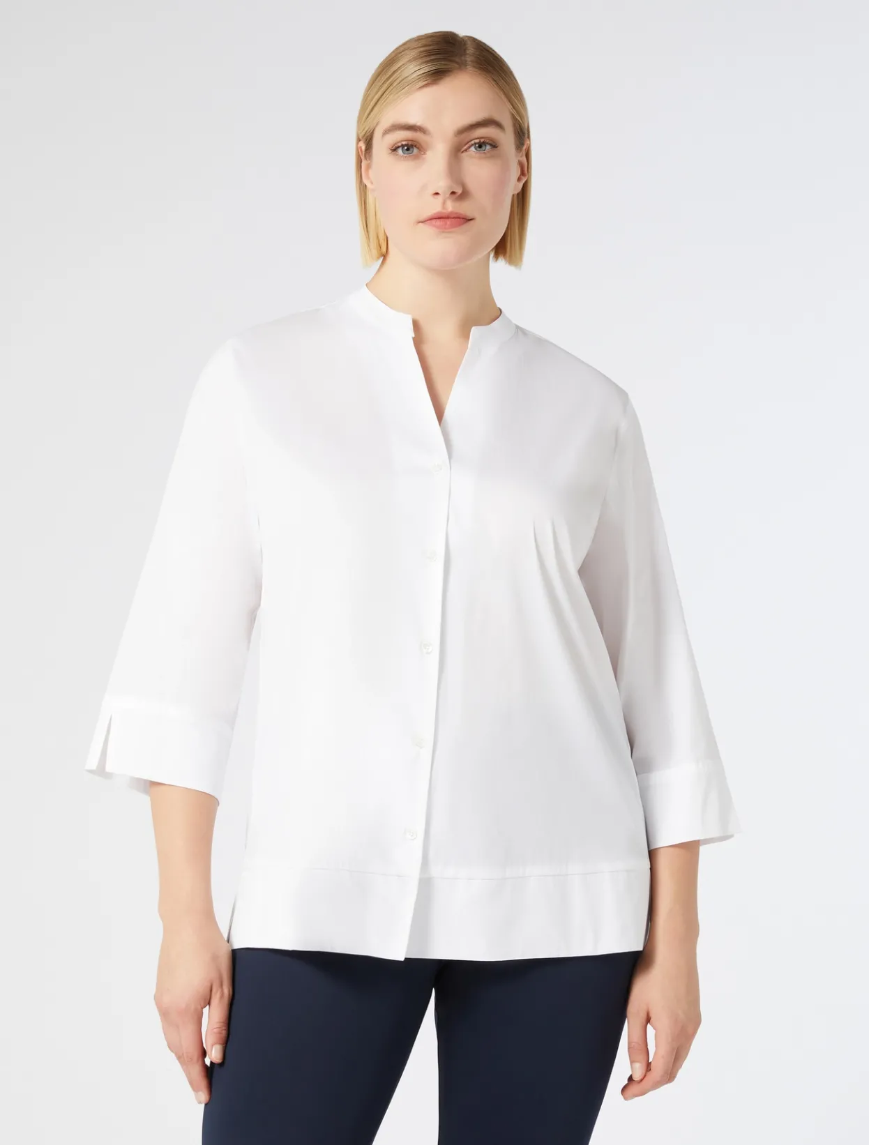 Blouses & Shirts | Blouses & Shirts | Marina Rinaldi Stretch poplin shirt OPTICALWHITE