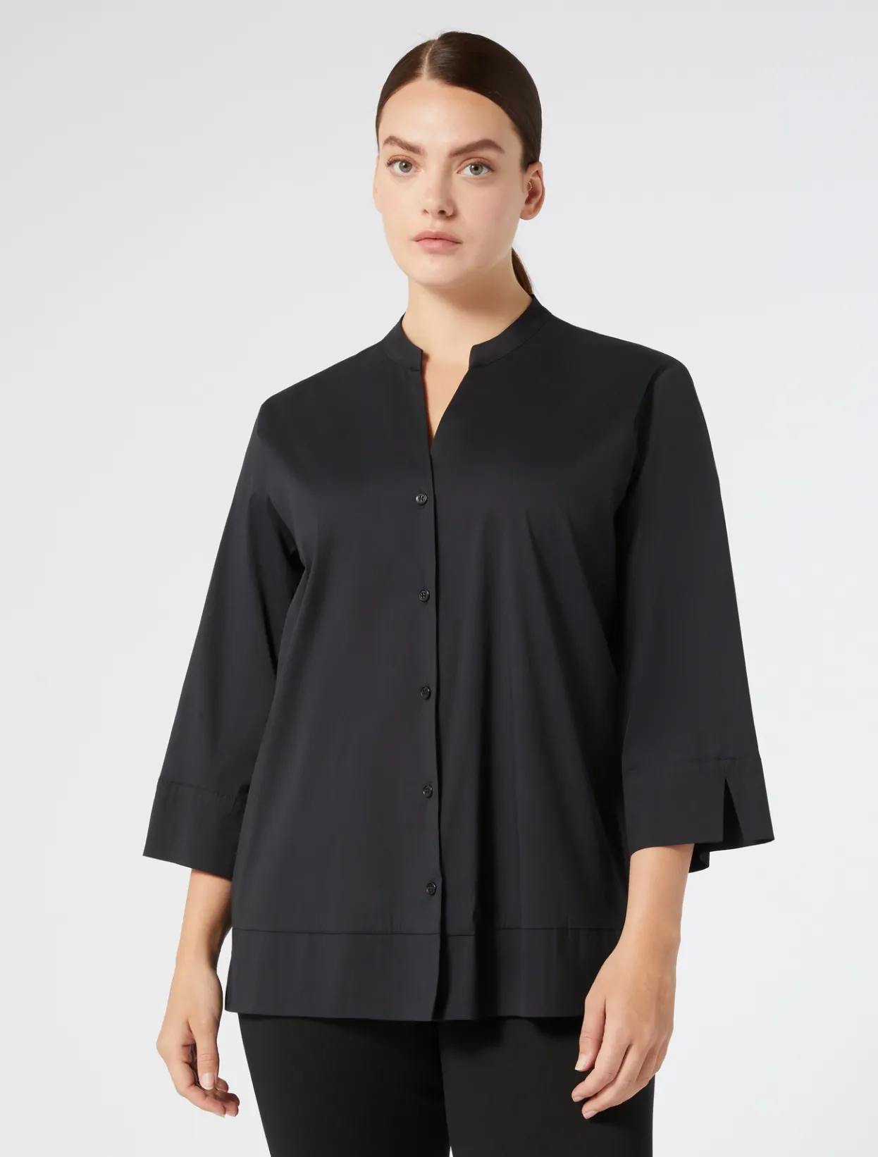 Blouses & Shirts | Blouses & Shirts | Marina Rinaldi Stretch poplin shirt BLACK