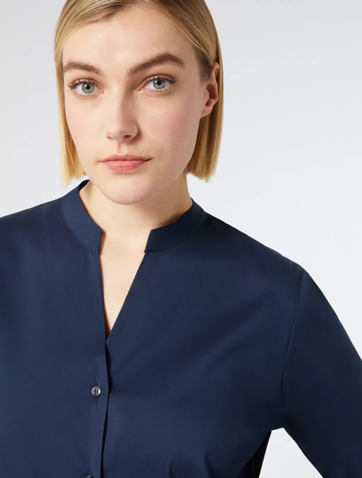 Blouses & Shirts | Blouses & Shirts | Marina Rinaldi Stretch poplin shirt MIDNIGHTBLUE