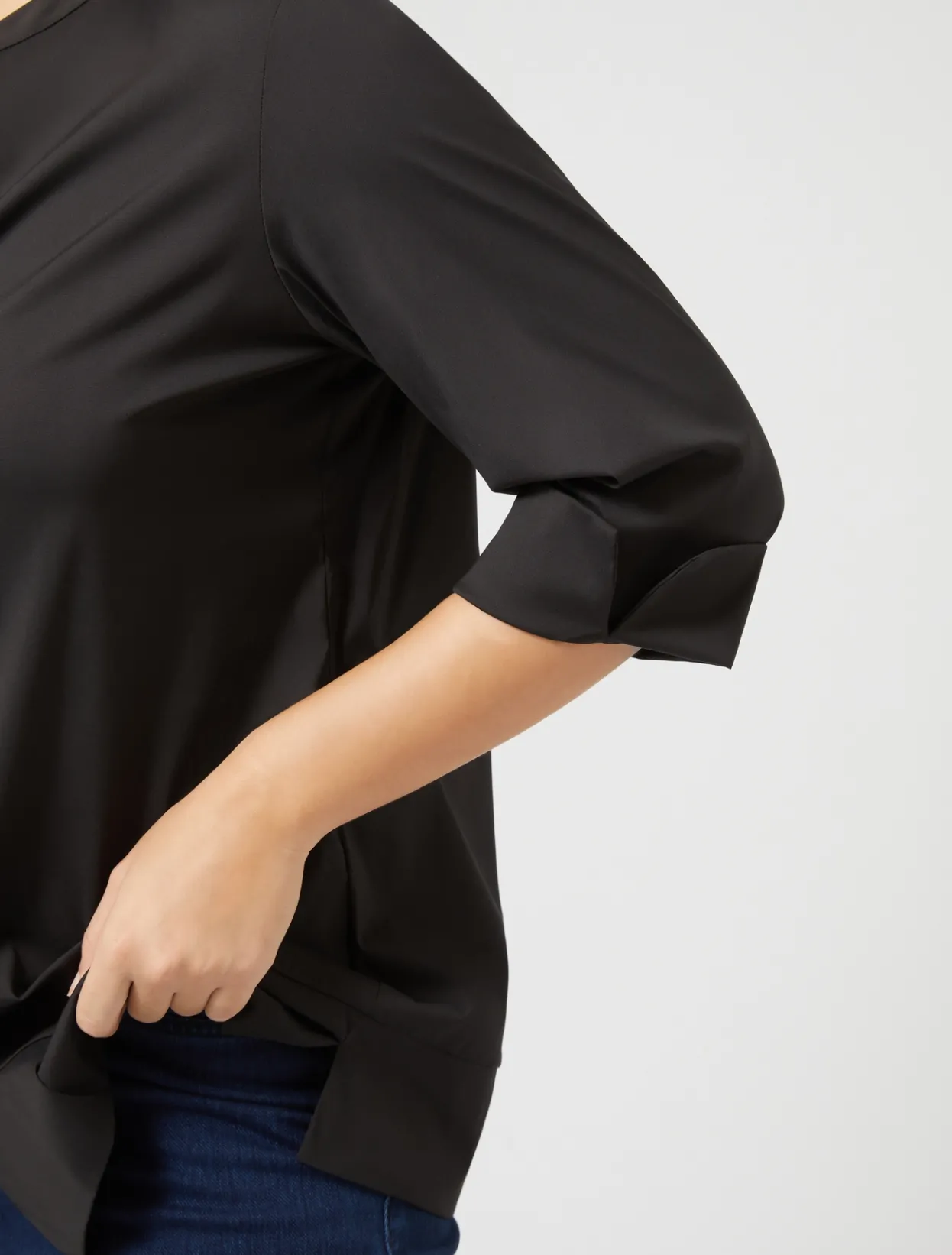 Blouses & Shirts | Blouses & Shirts | Marina Rinaldi Stretch poplin shirt BLACK