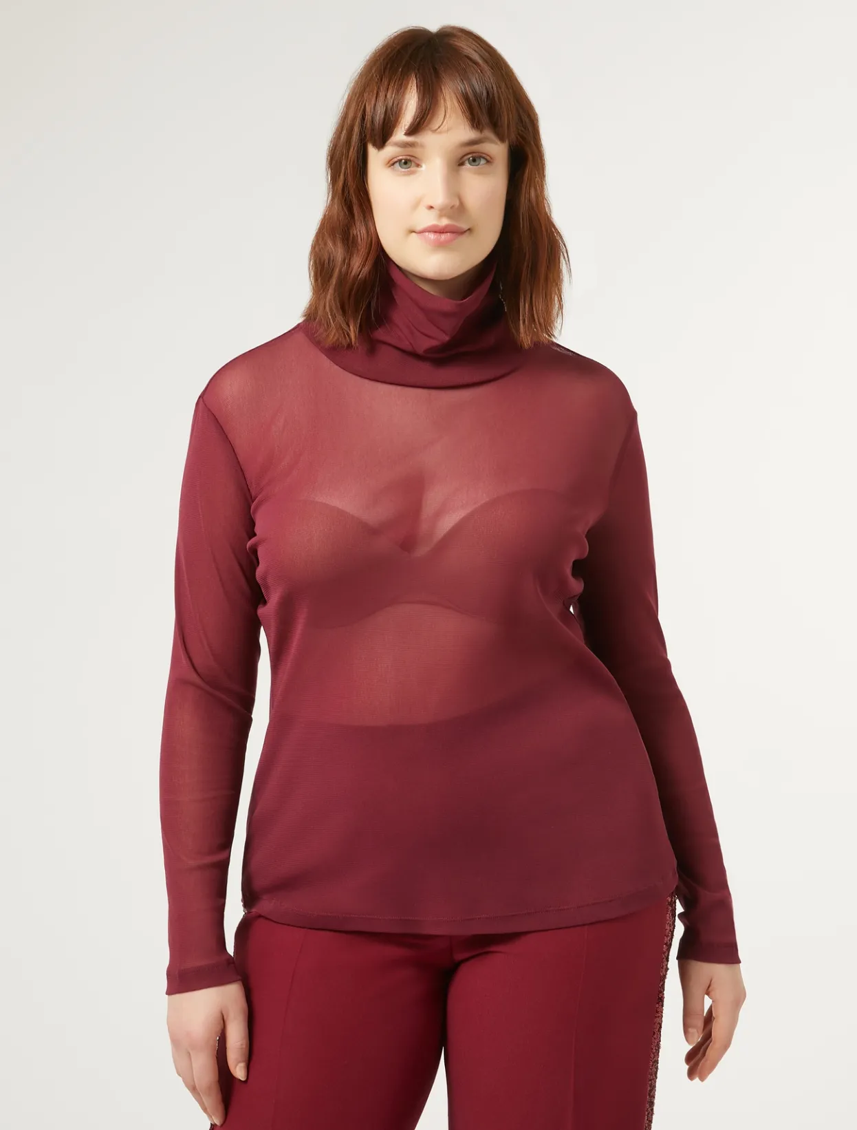 Tops & T-Shirts | Tops & T-Shirts | Marina Rinaldi Stretch tulle turtleneck RUBY