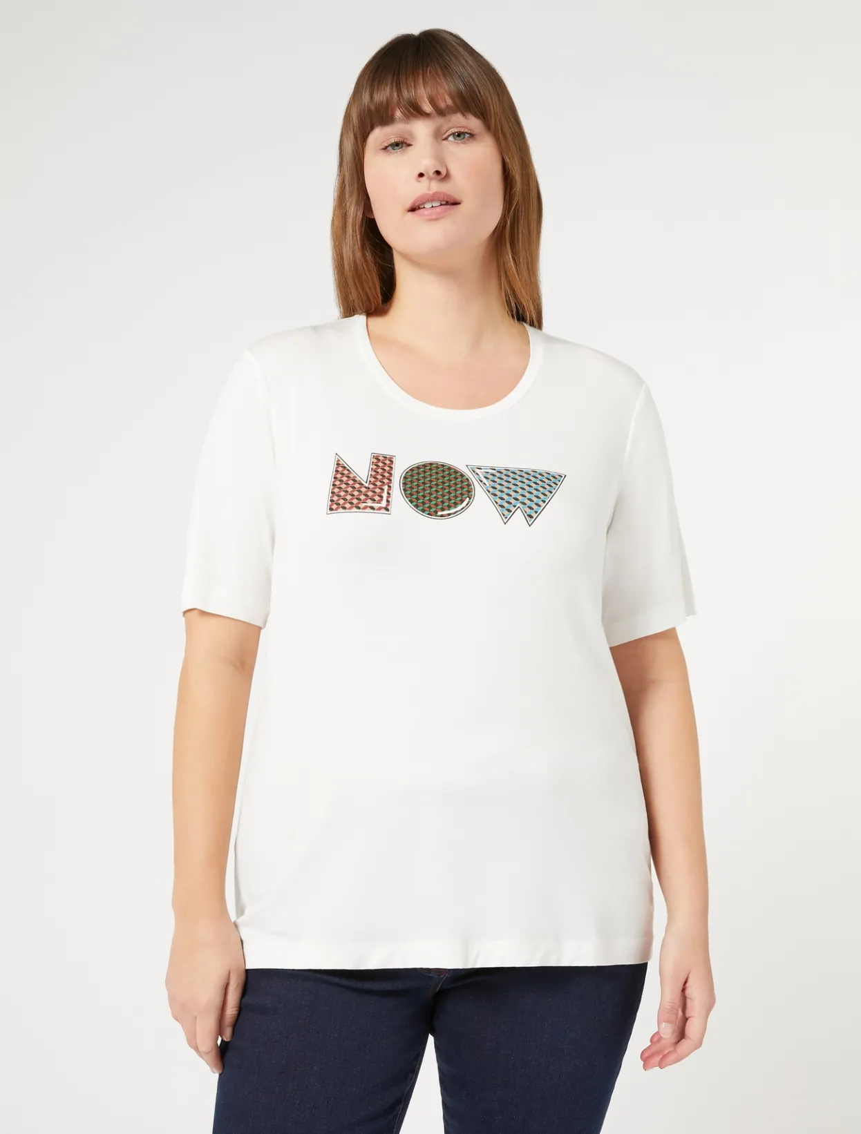 Tops & T-Shirts | Tops & T-Shirts | Marina Rinaldi Stretch viscose jersey T-shirt WHITE