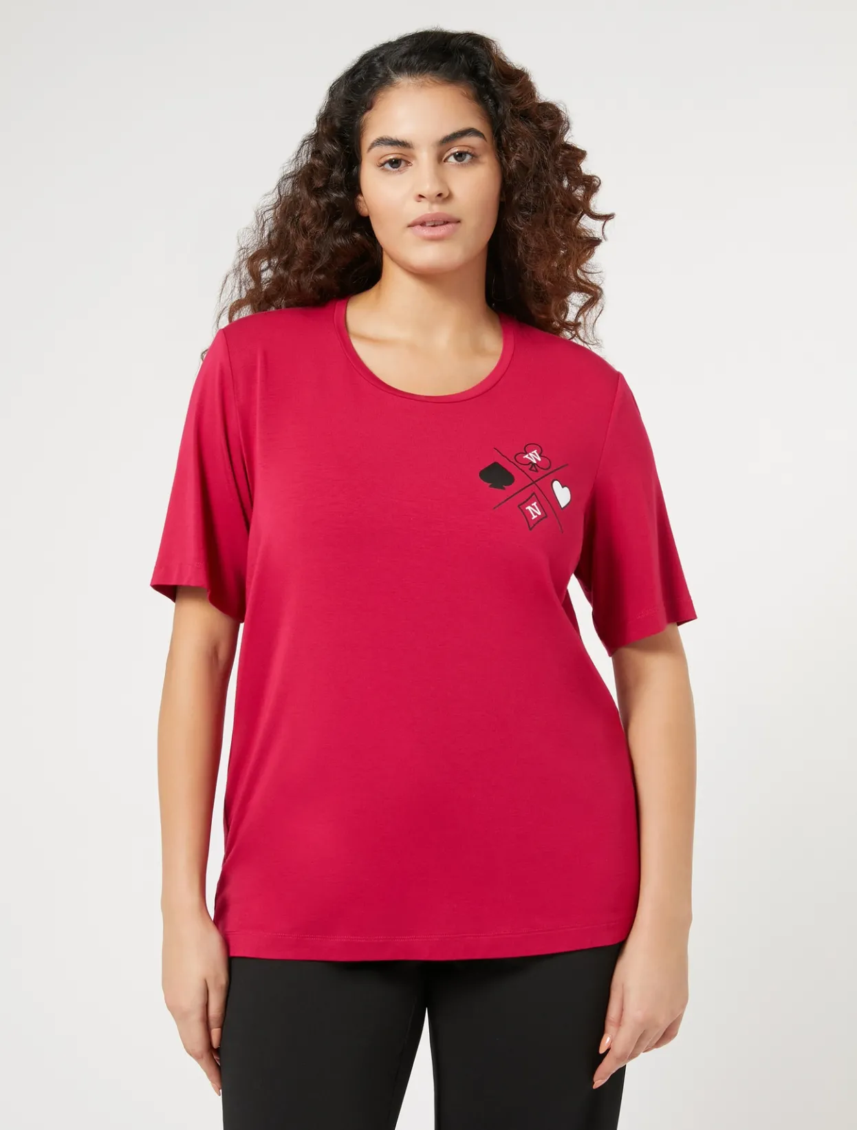 Tops & T-Shirts | Tops & T-Shirts | Marina Rinaldi Stretch viscose jersey T-shirt RED