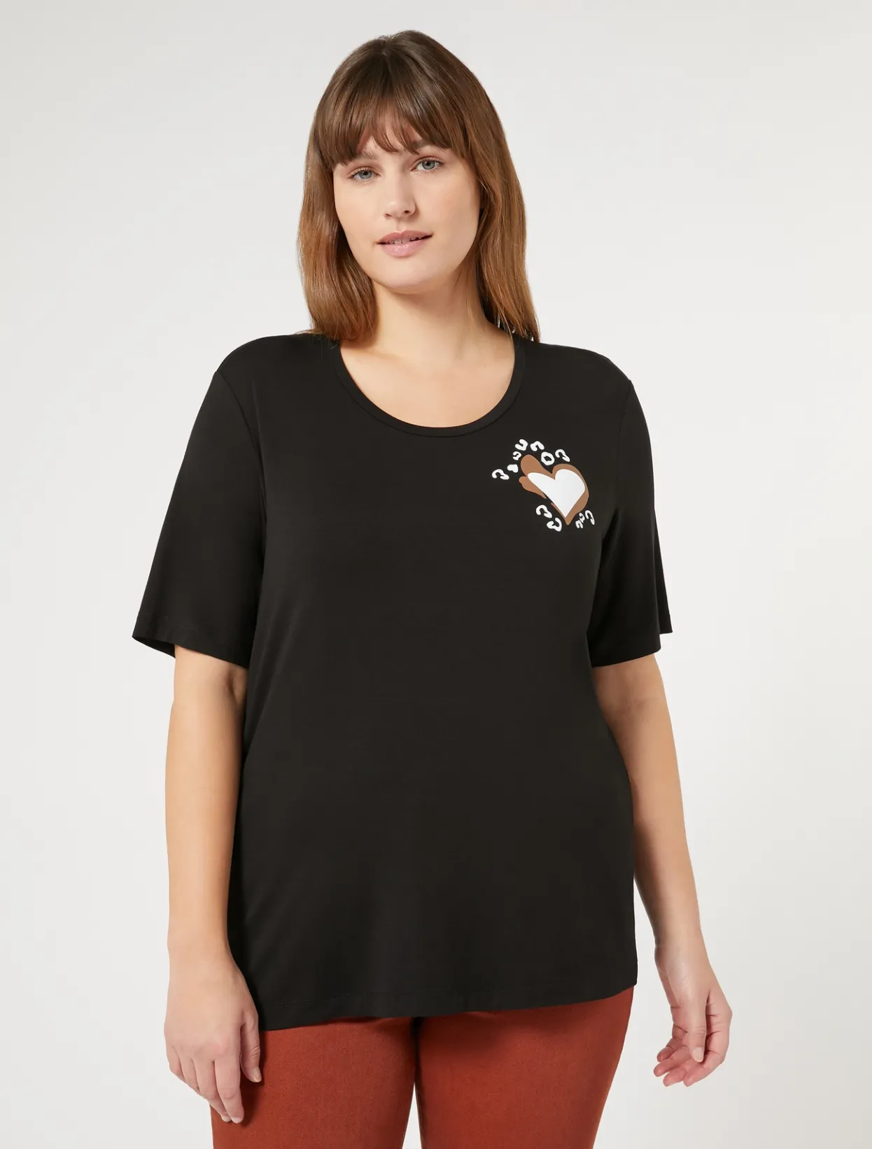 Tops & T-Shirts | Tops & T-Shirts | Marina Rinaldi Stretch viscose jersey T-shirt BLACK