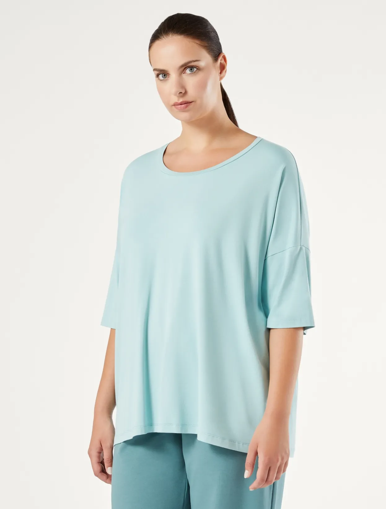 Tops & T-Shirts | Tops & T-Shirts | Marina Rinaldi Stretch viscose jersey T-shirt PASTELGREEN