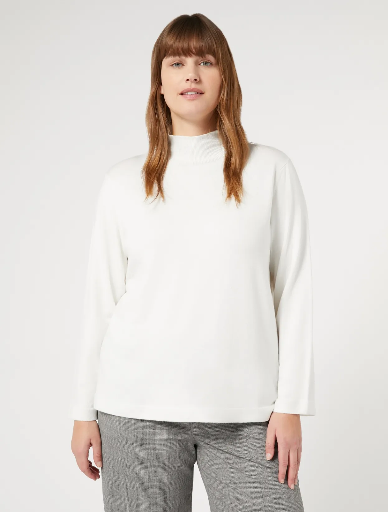 Knitwear | Knitwear | Marina Rinaldi Stretch viscose sweater WHITE