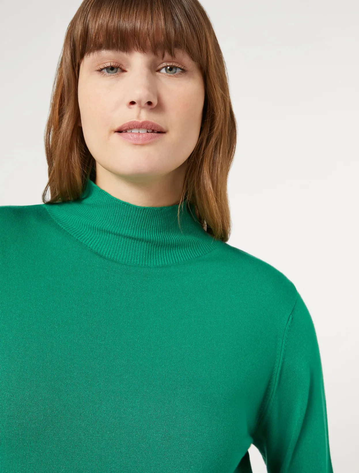 Knitwear | Knitwear | Marina Rinaldi Stretch viscose sweater EMERALD