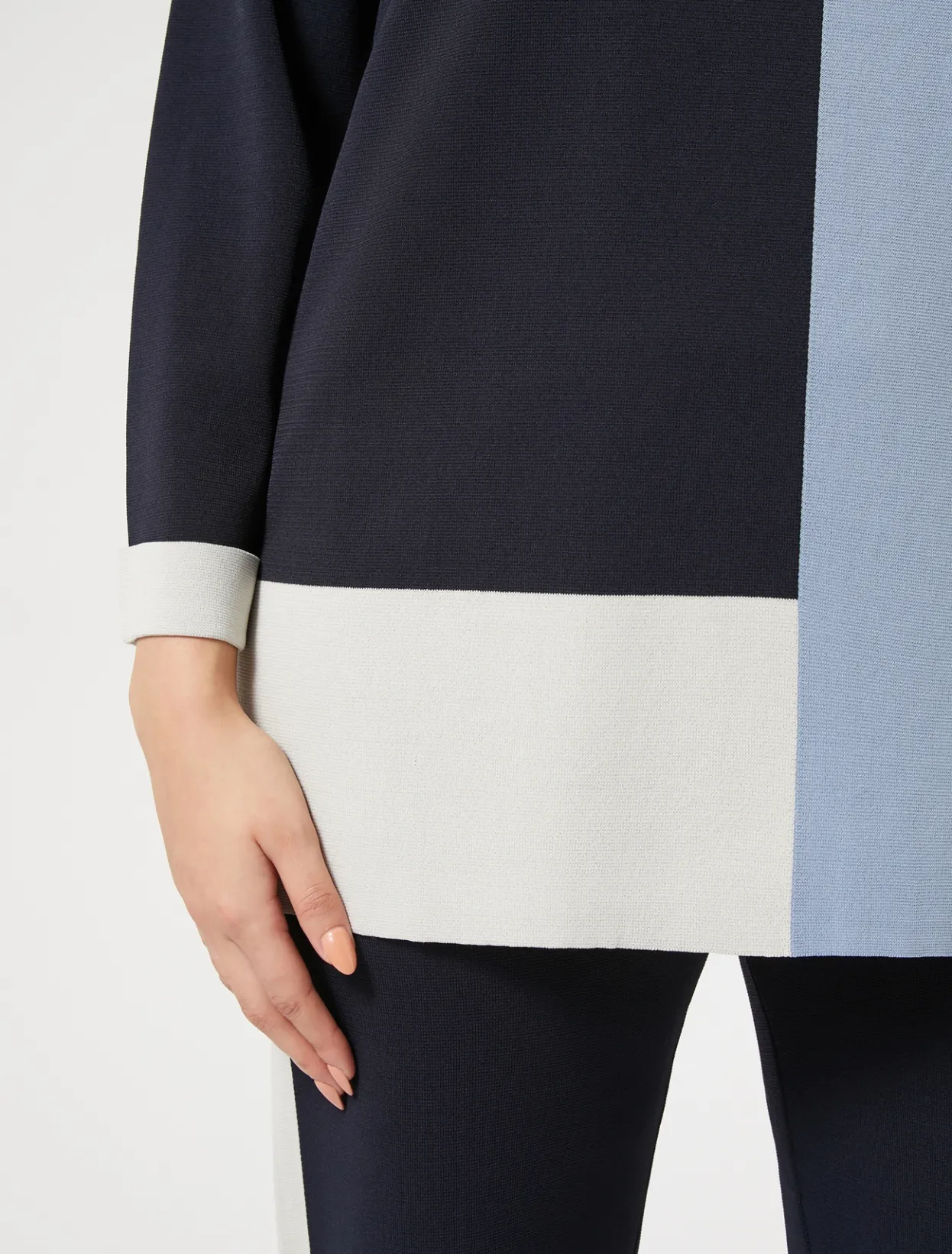 Knitwear | Knitwear | Marina Rinaldi Stretch viscose sweater MIDNIGHTBLUE