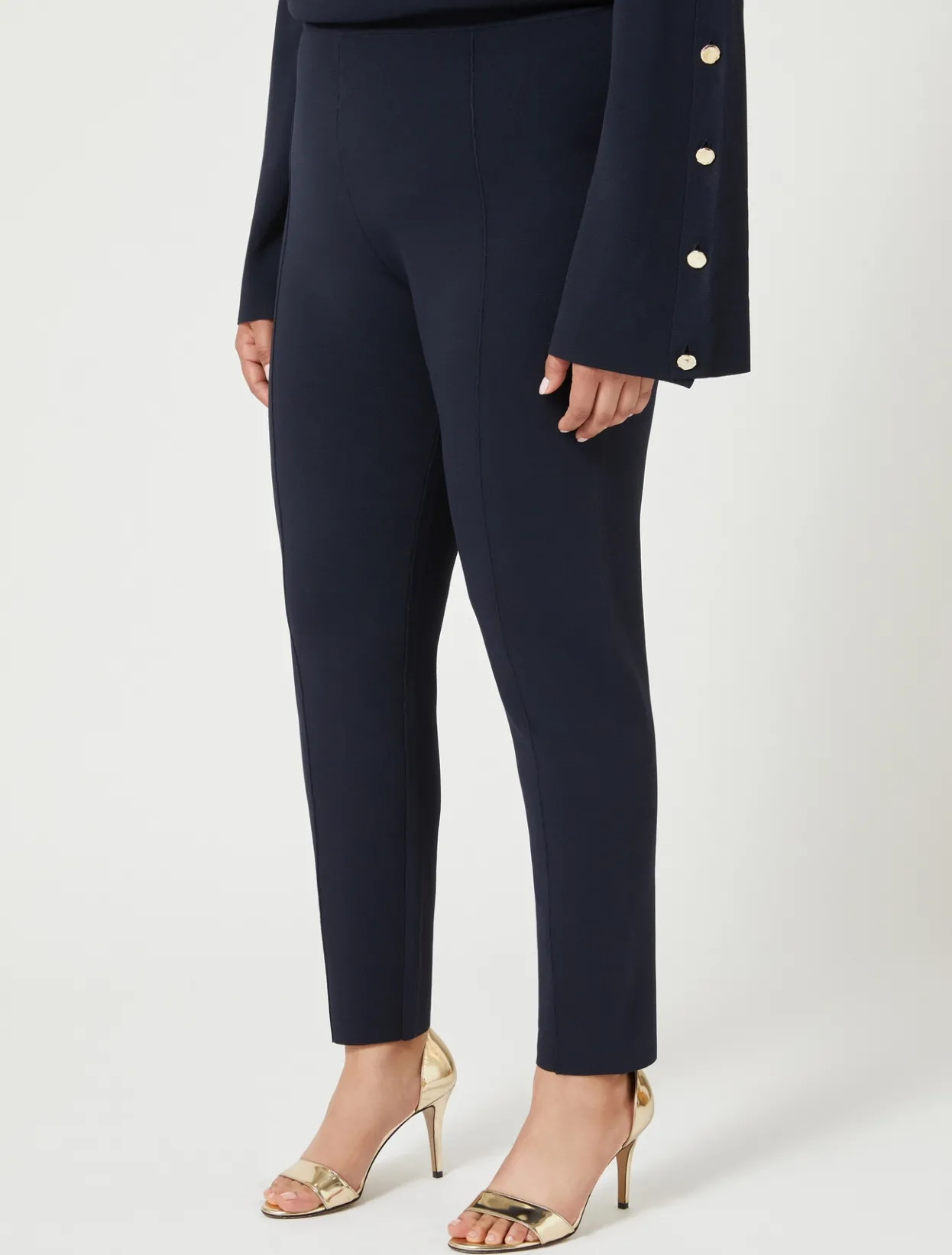 Trousers & Jeans | Trousers & Jeans | Marina Rinaldi Stretch viscose trousers MIDNIGHTBLUE