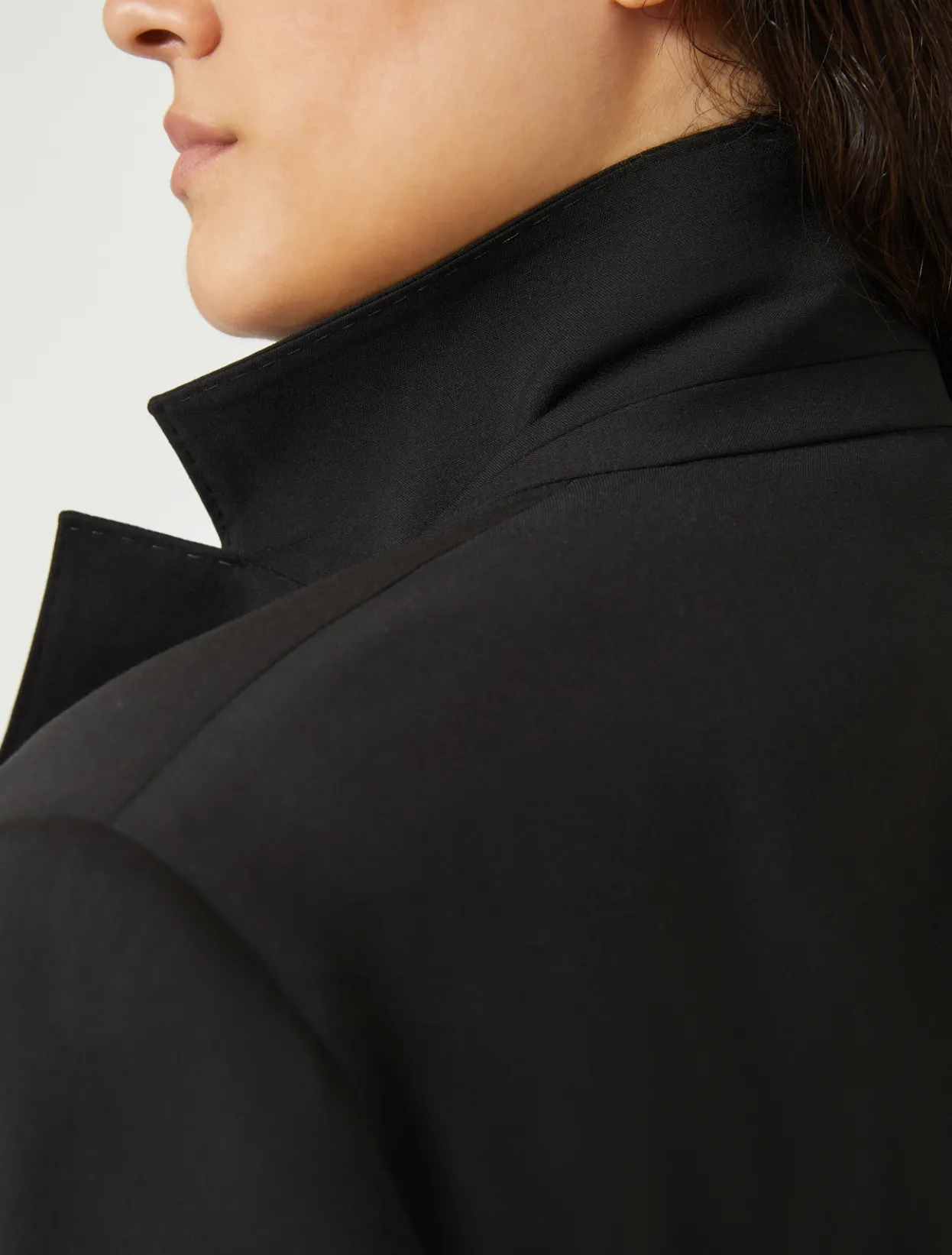 Jacket & Blazers | Jacket & Blazers | Marina Rinaldi Stretch wool canvas blazer BLACK