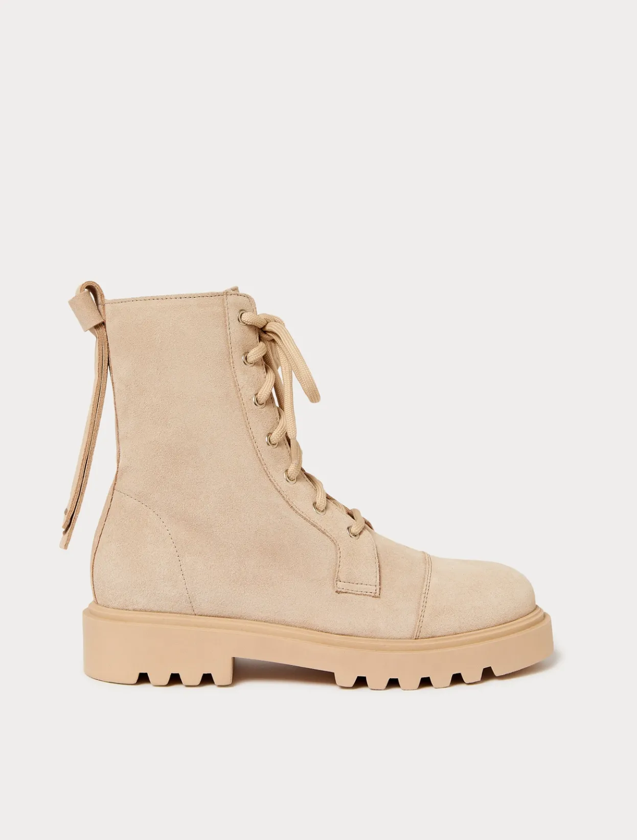 Accessories | Accessories | Marina Rinaldi Suede combat boots BEIGE