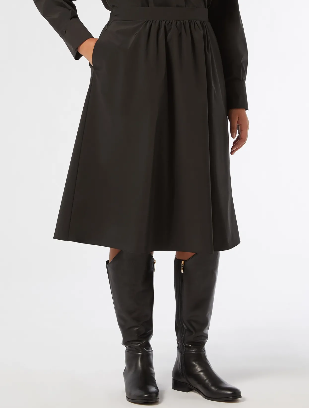 Skirts | Skirts | Marina Rinaldi Taffeta skirt BLACK