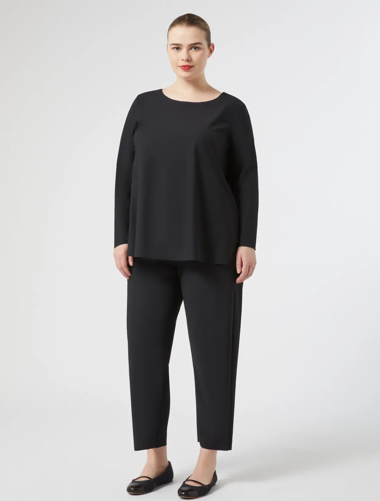 Trousers & Jeans | Trousers & Jeans | Marina Rinaldi Technical jersey trousers BLACK