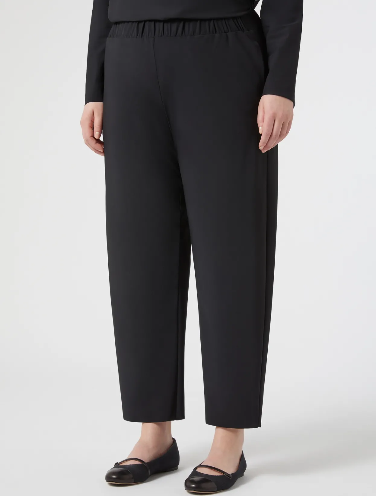 Trousers & Jeans | Trousers & Jeans | Marina Rinaldi Technical jersey trousers BLACK