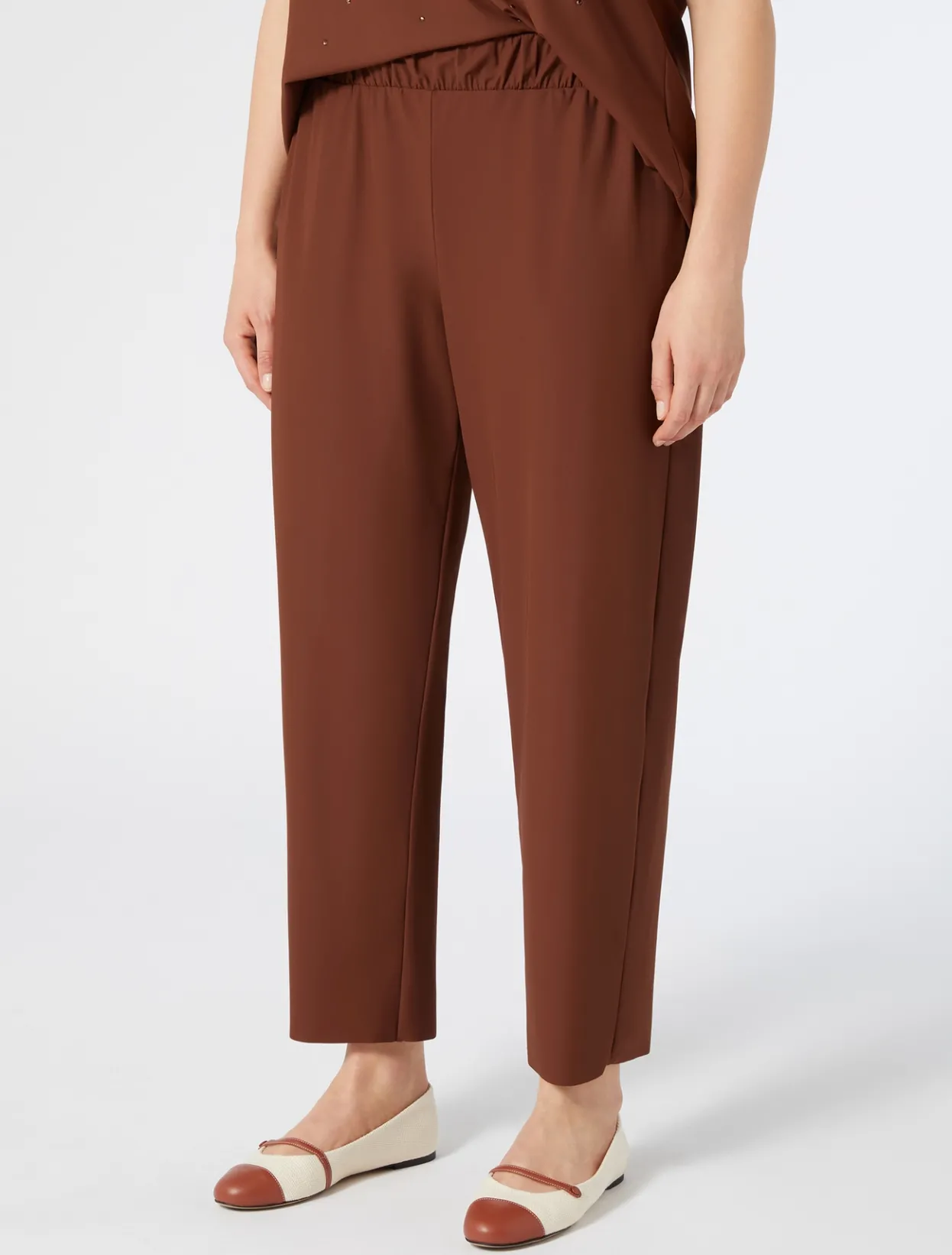 Trousers & Jeans | Trousers & Jeans | Marina Rinaldi Technical jersey trousers COPPER