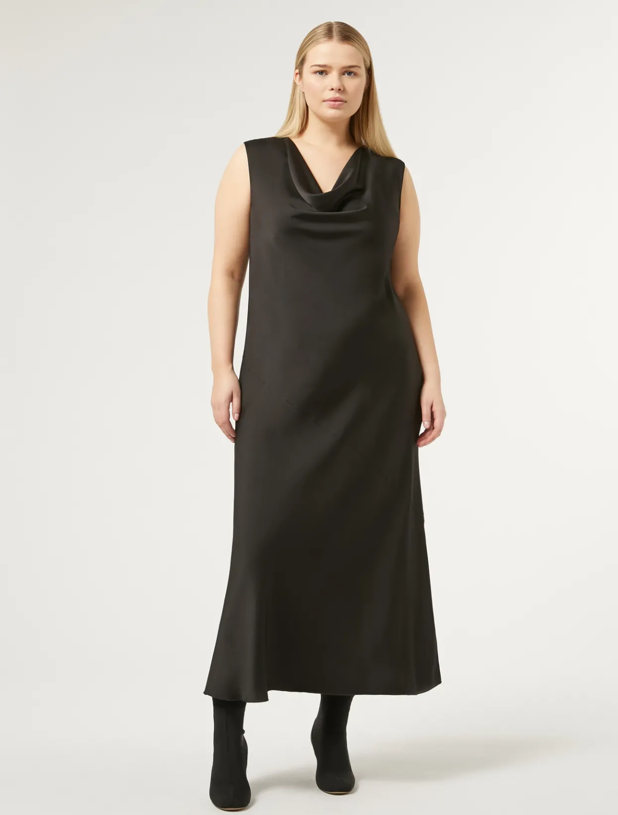 Dresses | Dresses | Marina Rinaldi Technical-fabric dress BLACK