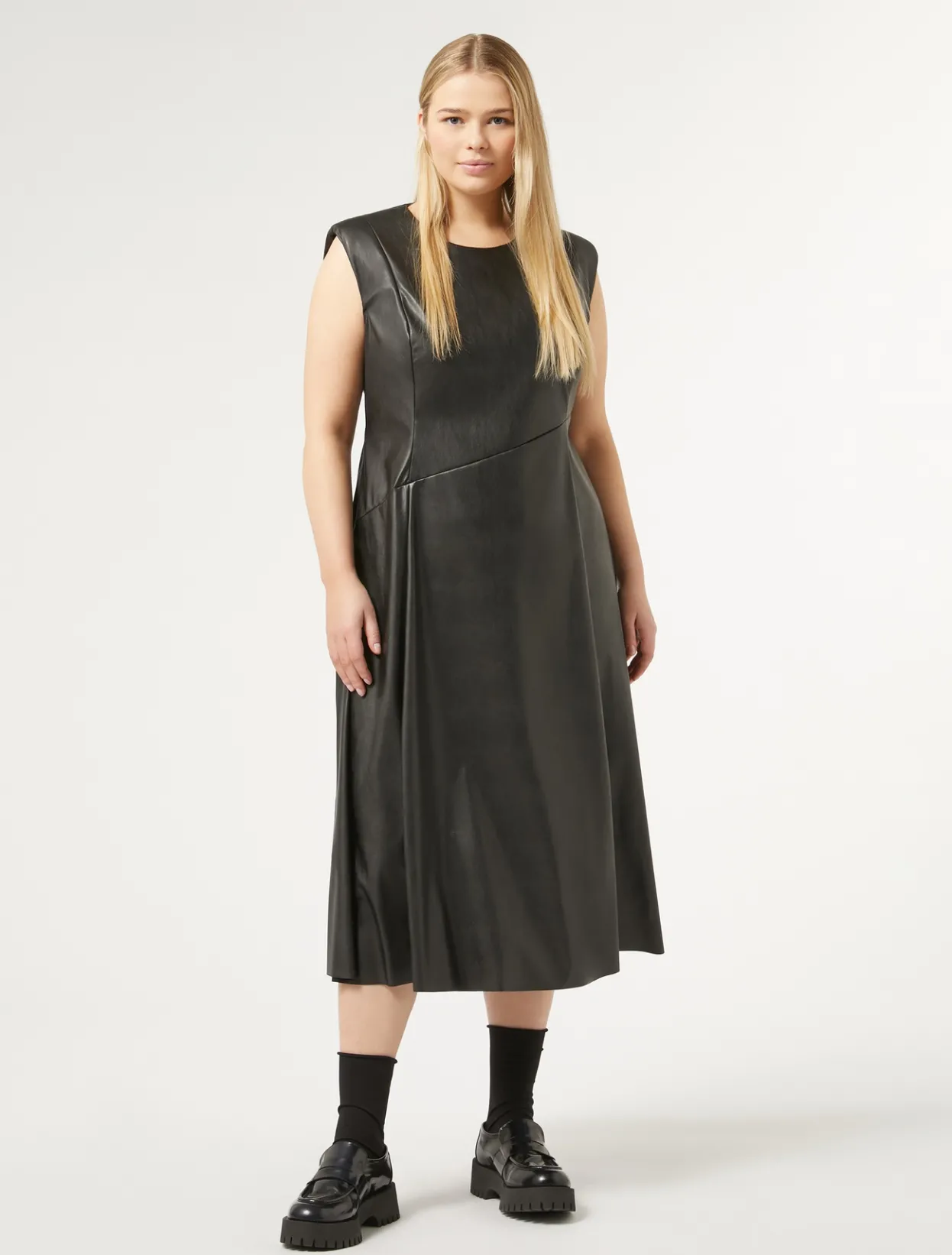 Dresses | Dresses | Marina Rinaldi Technical-fabric dress BLACK