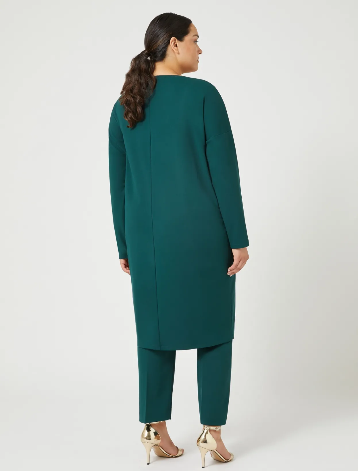 Dresses | Dresses | Marina Rinaldi Technical-fabric dress DARKGREEN