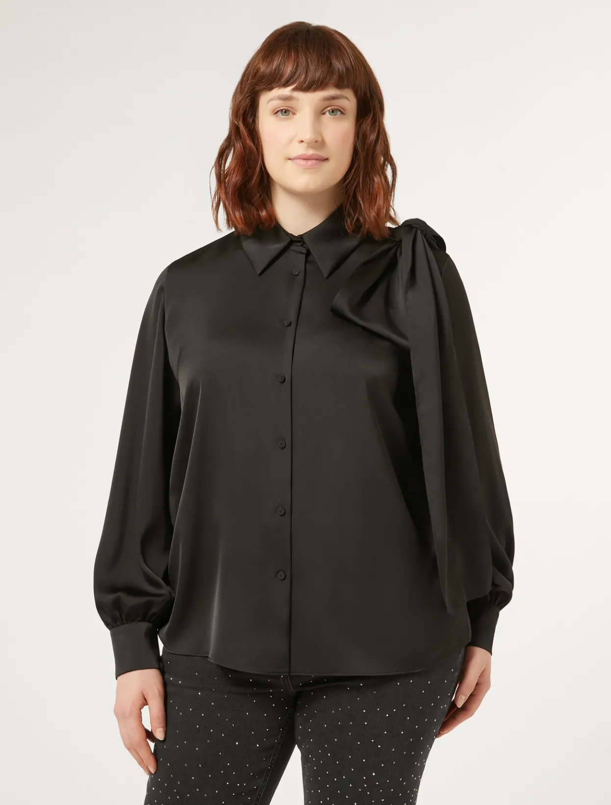 Blouses & Shirts | Blouses & Shirts | Marina Rinaldi Technical-fabric shirt BLACK