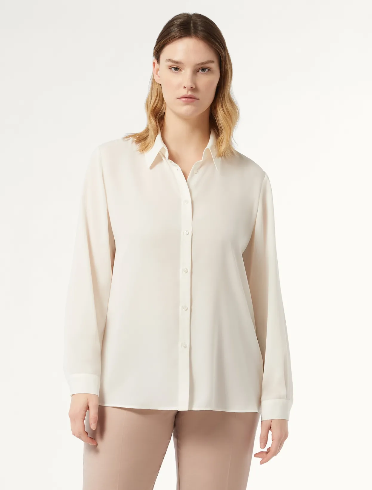 Blouses & Shirts | Blouses & Shirts | Marina Rinaldi Technical-fabric shirt MILK