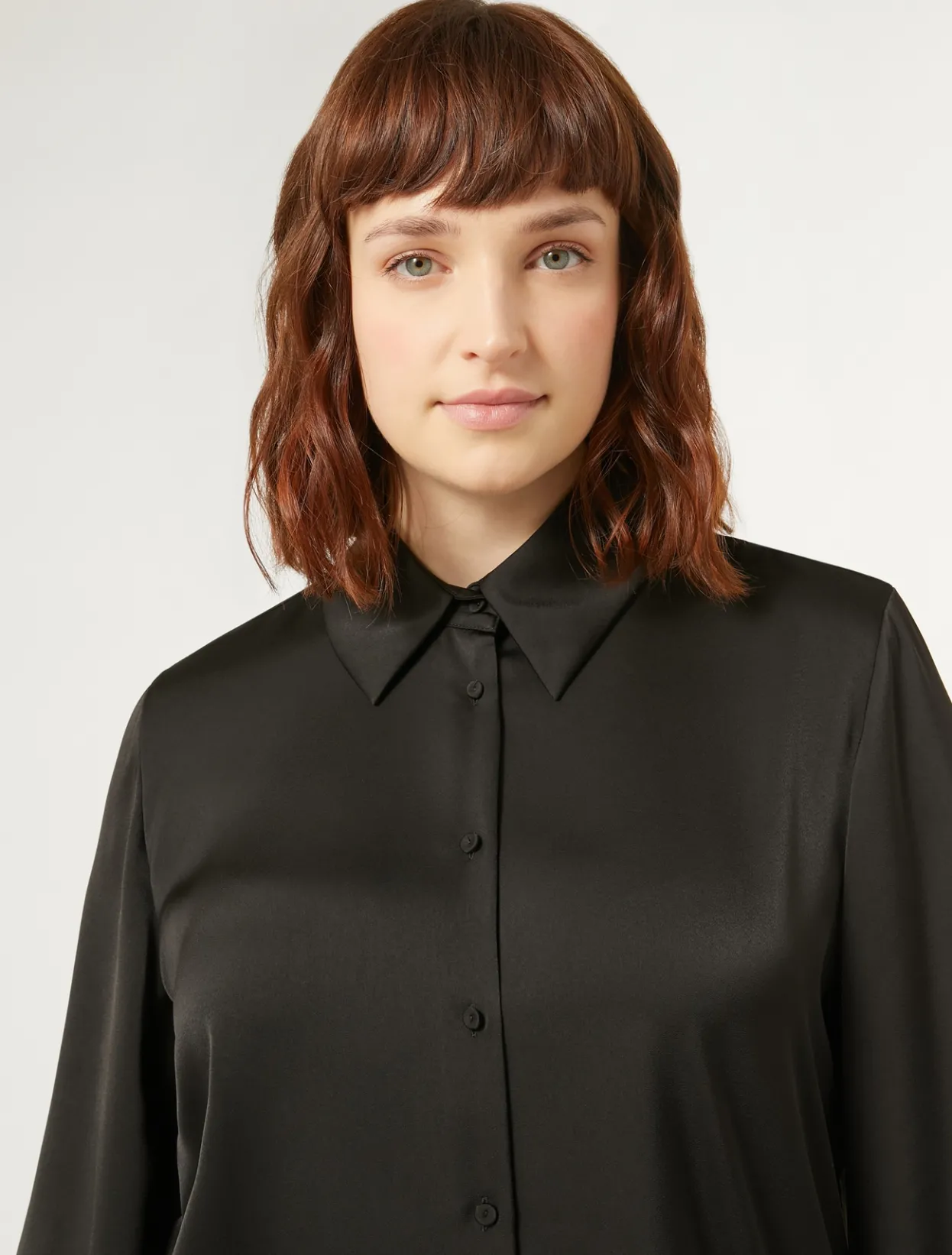 Blouses & Shirts | Blouses & Shirts | Marina Rinaldi Technical-fabric shirt BLACK