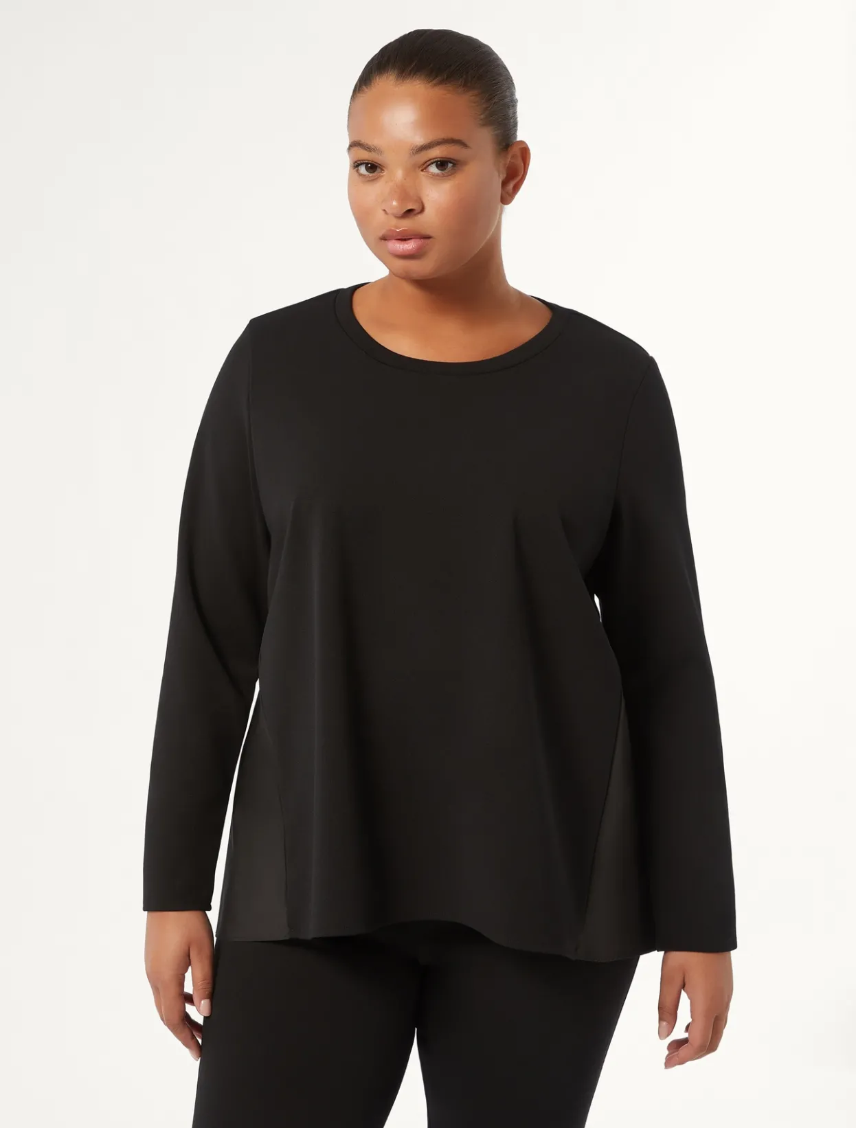 Tops & T-Shirts | Tops & T-Shirts | Marina Rinaldi Technical-fabric sweatshirt BLACK