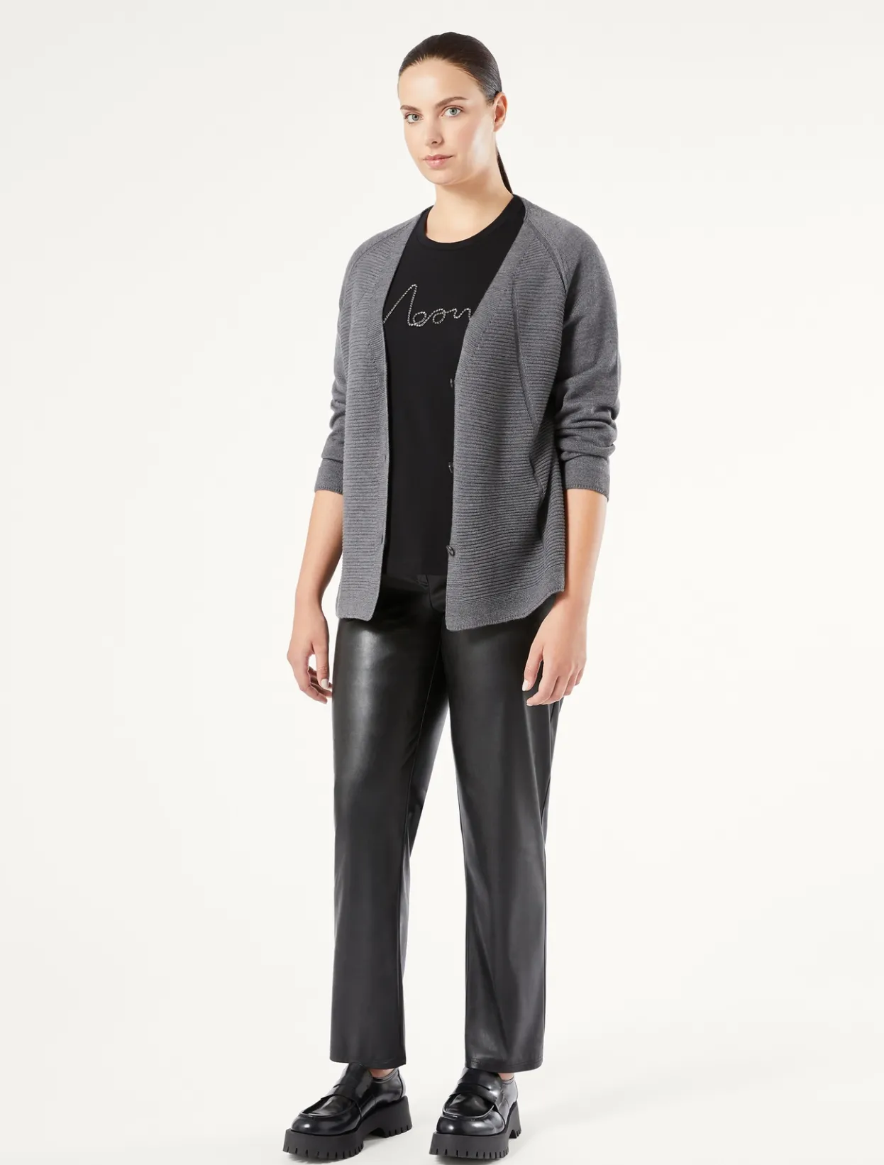 Trousers & Jeans | Trousers & Jeans | Marina Rinaldi Technical-fabric trousers BLACK