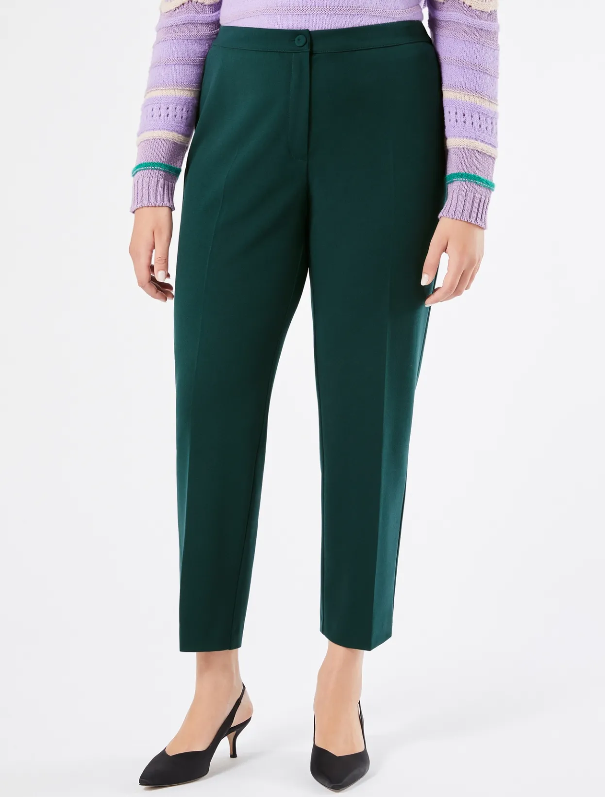 Trousers & Jeans | Trousers & Jeans | Marina Rinaldi Technical-fabric trousers DARKGREEN