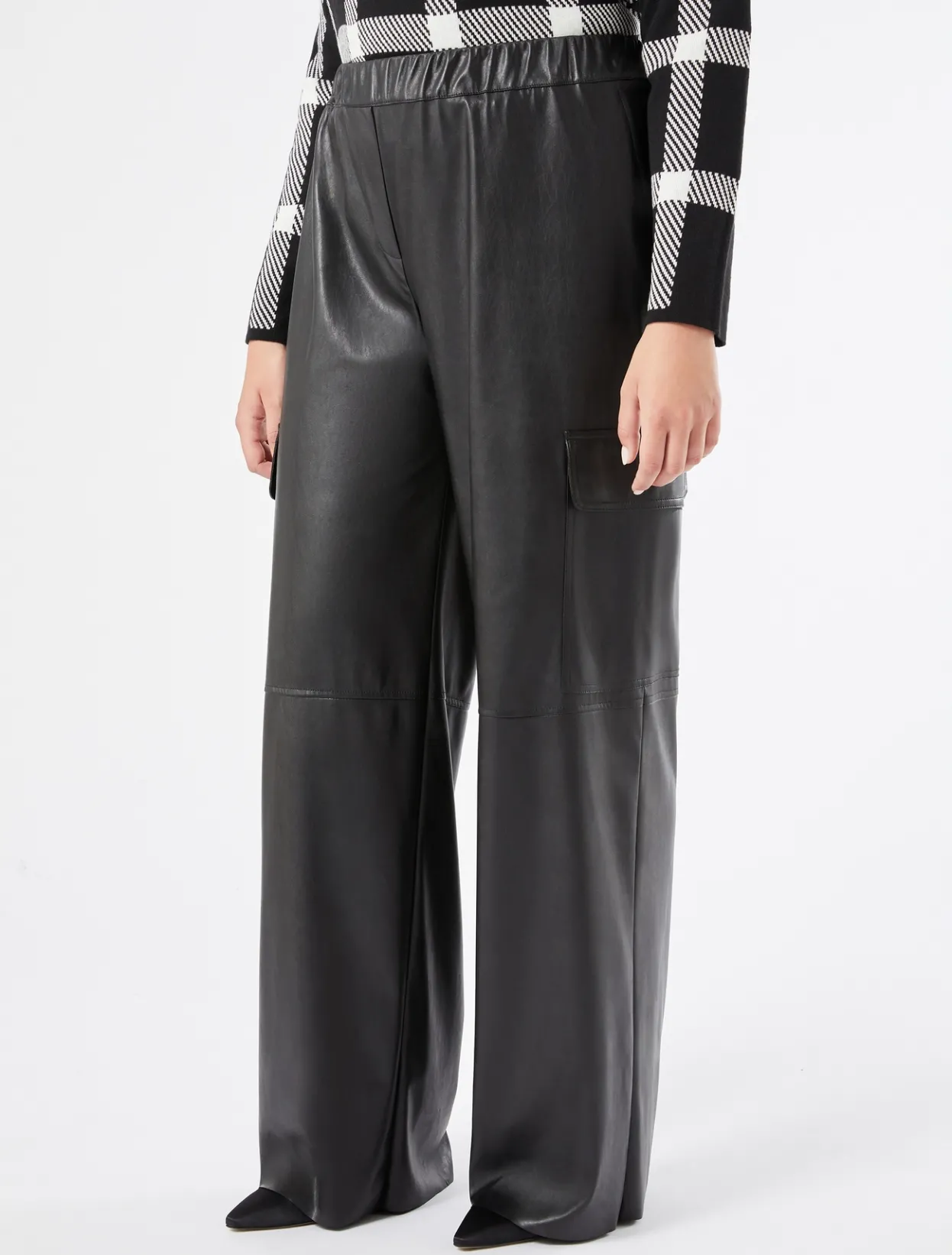 Trousers & Jeans | Trousers & Jeans | Marina Rinaldi Technical-fabric trousers BLACK