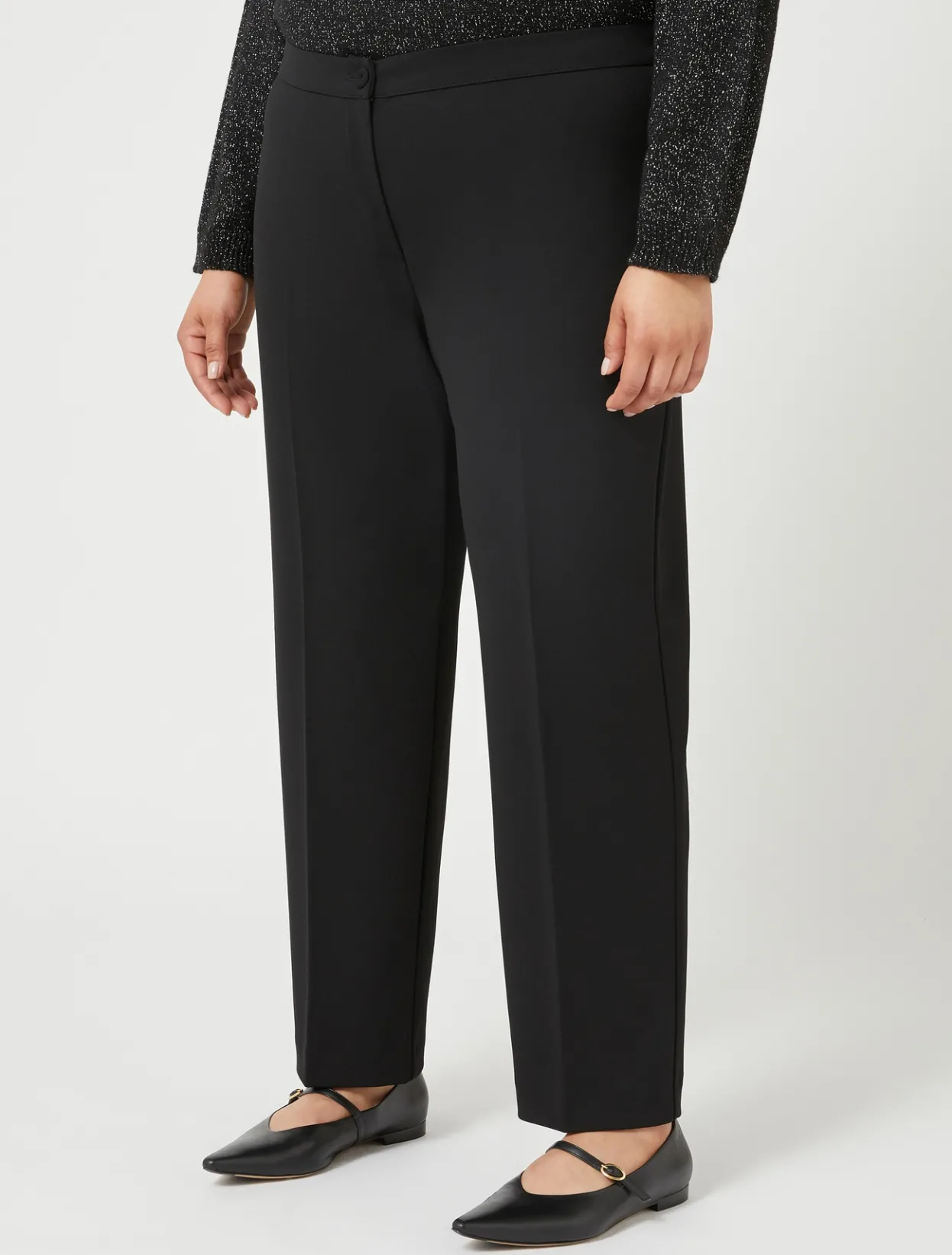 Trousers & Jeans | Trousers & Jeans | Marina Rinaldi Technical-fabric trousers BLACK