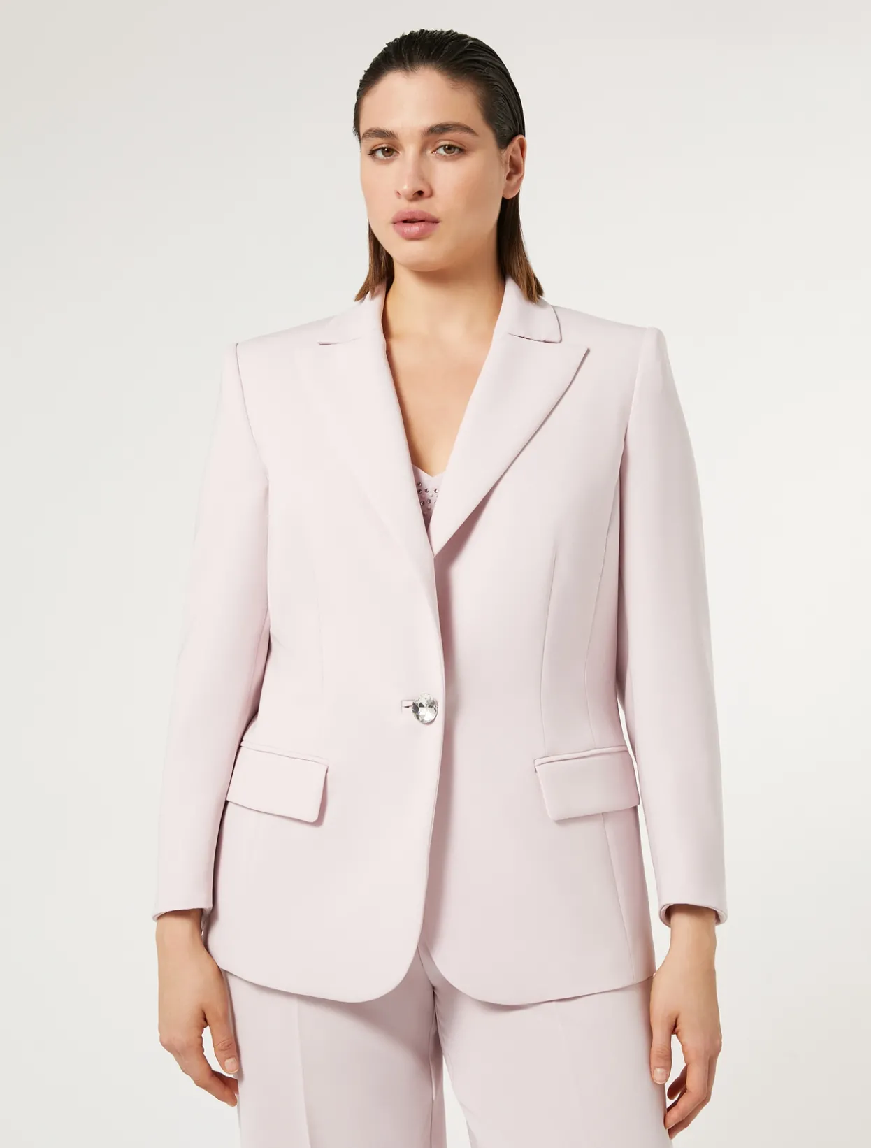 Jackets | Jacket & Blazers | Marina Rinaldi Triacetate cady blazer PINK