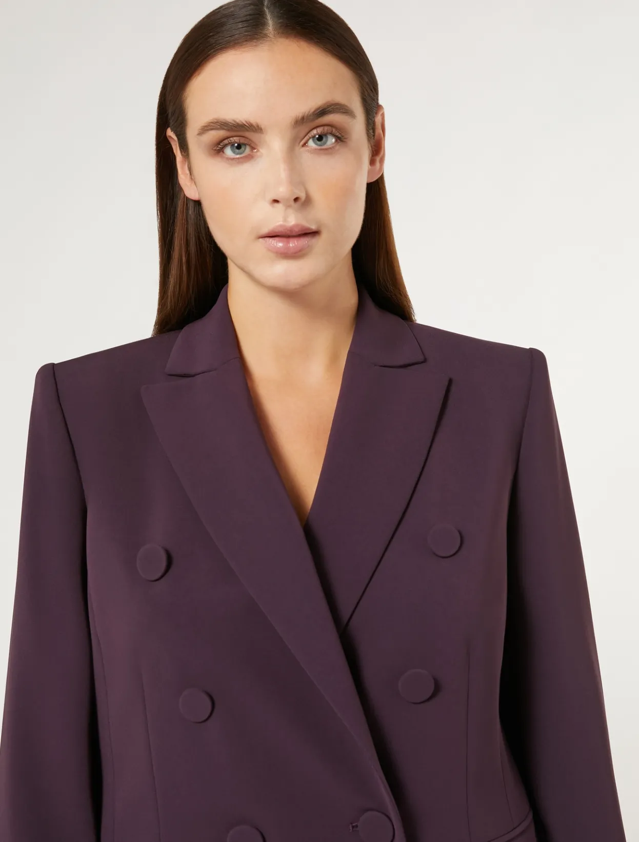 Jackets | Jacket & Blazers | Marina Rinaldi Triacetate cady blazer BORDEAUX