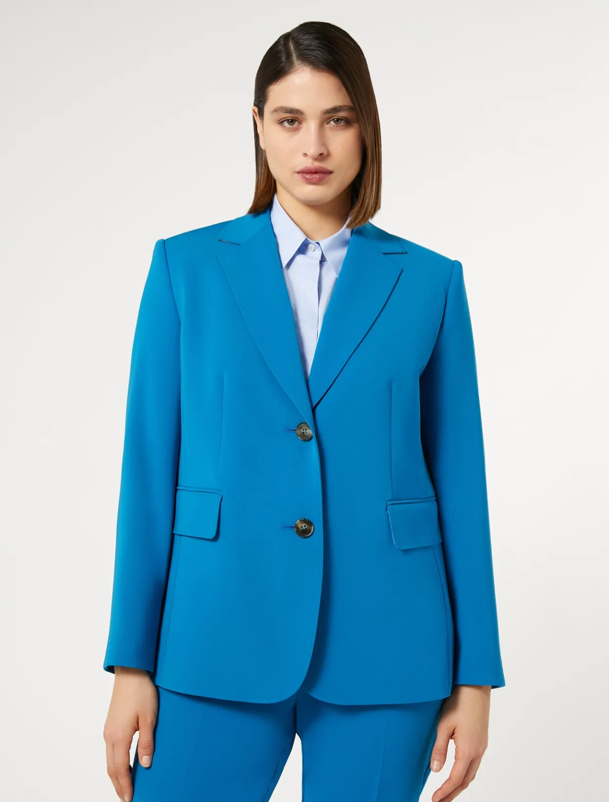 Jacket & Blazers | Jacket & Blazers | Marina Rinaldi Triacetate cady blazer jacket TURQUOISE