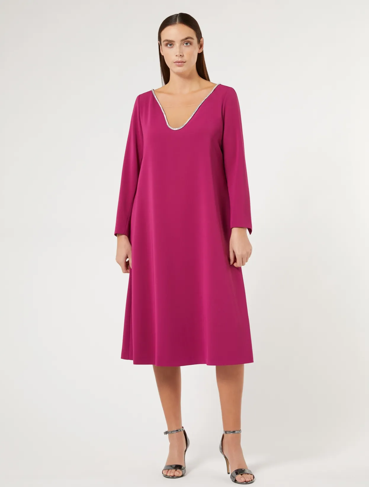 Dresses | Dresses | Marina Rinaldi Triacetate cady dress RASPBERRY