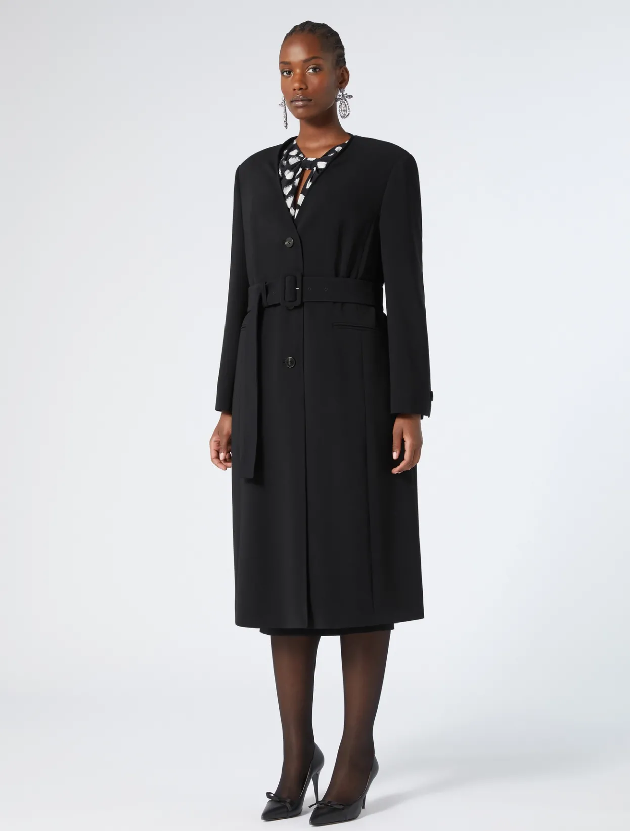 Coats | Coats | Marina Rinaldi Triacetate cady duster coat BLACK