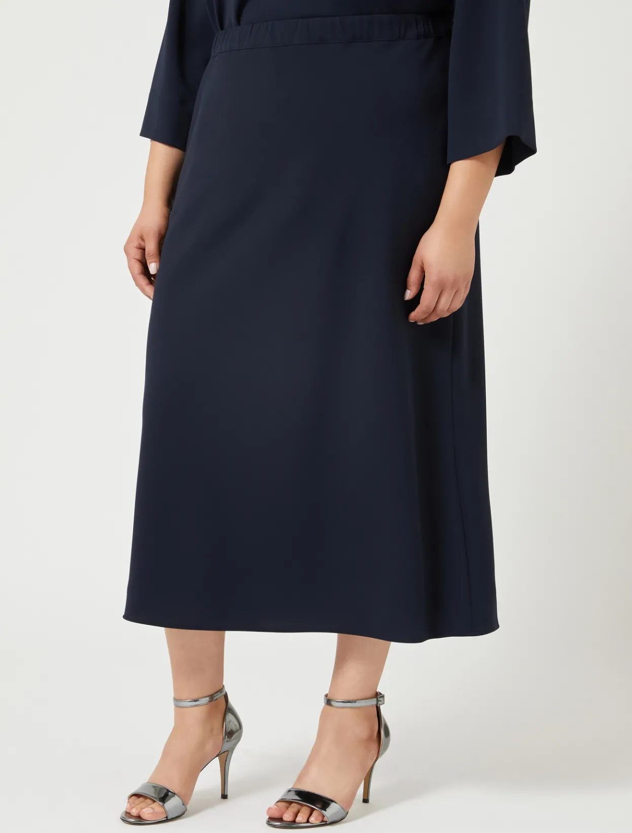 Skirts | Skirts | Marina Rinaldi Triacetate cady skirt MIDNIGHTBLUE